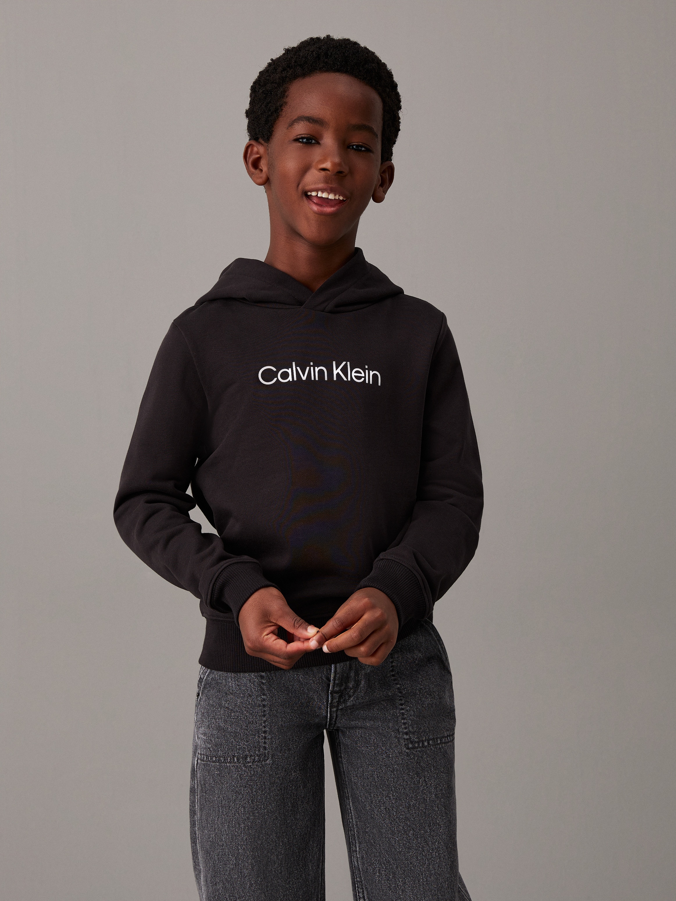 Calvin Klein Jeans Kapuzensweatshirt »Inst. Logo Reg. Terry Hoodie« für Kinder bis 16 Jahre und mit Logoschriftzug