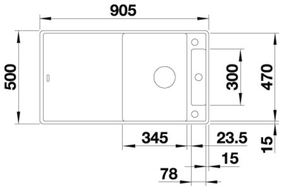 Blanco Granitspüle »AXIA III 5 S-F« 1 Stk. tlg. inklusive gratis Esche-Compound-Brückenschneidebrett
