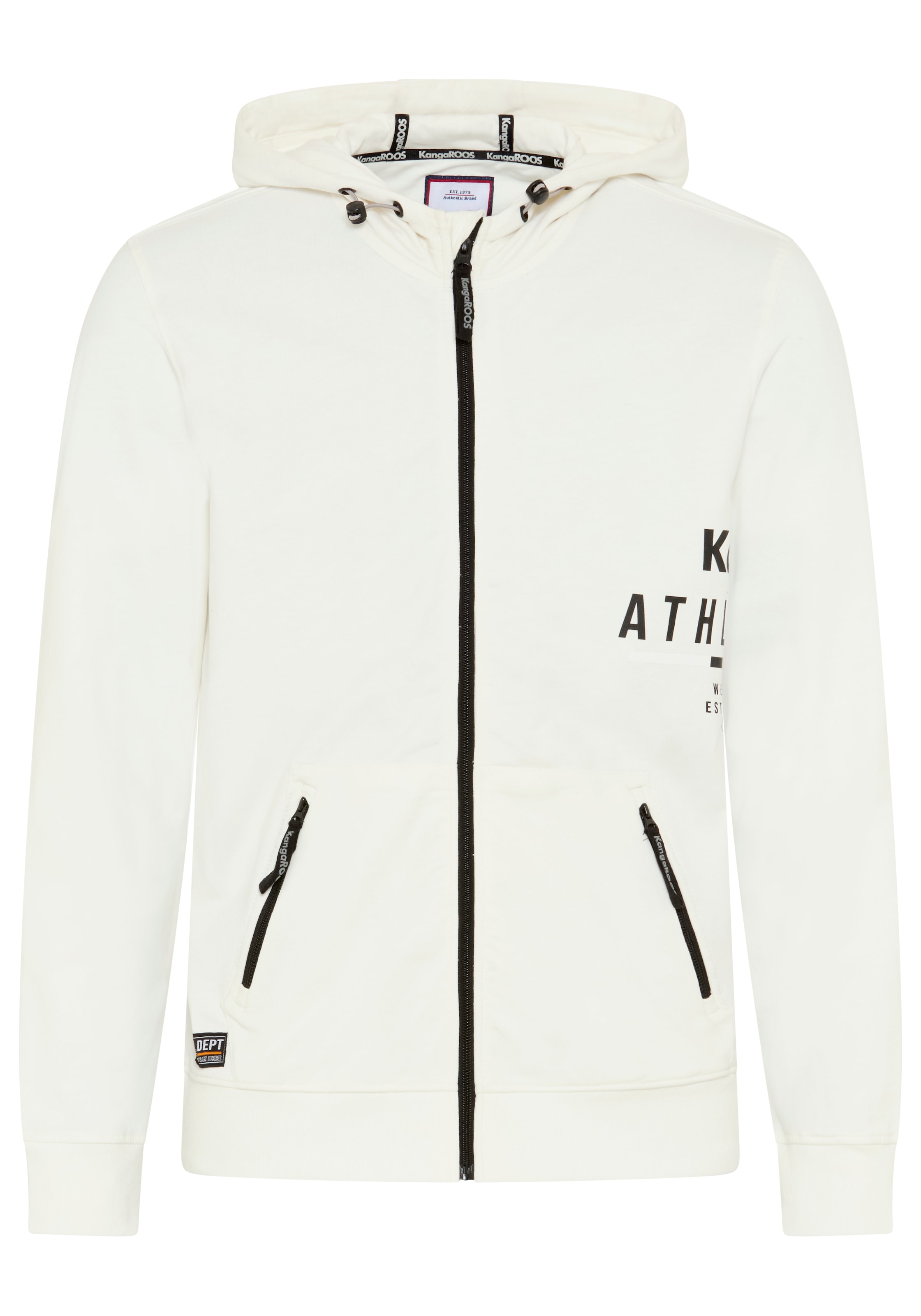 KangaROOS Kapuzensweatjacke mit Kapuze, mit regulierbarem Elastikband an der Kapuze