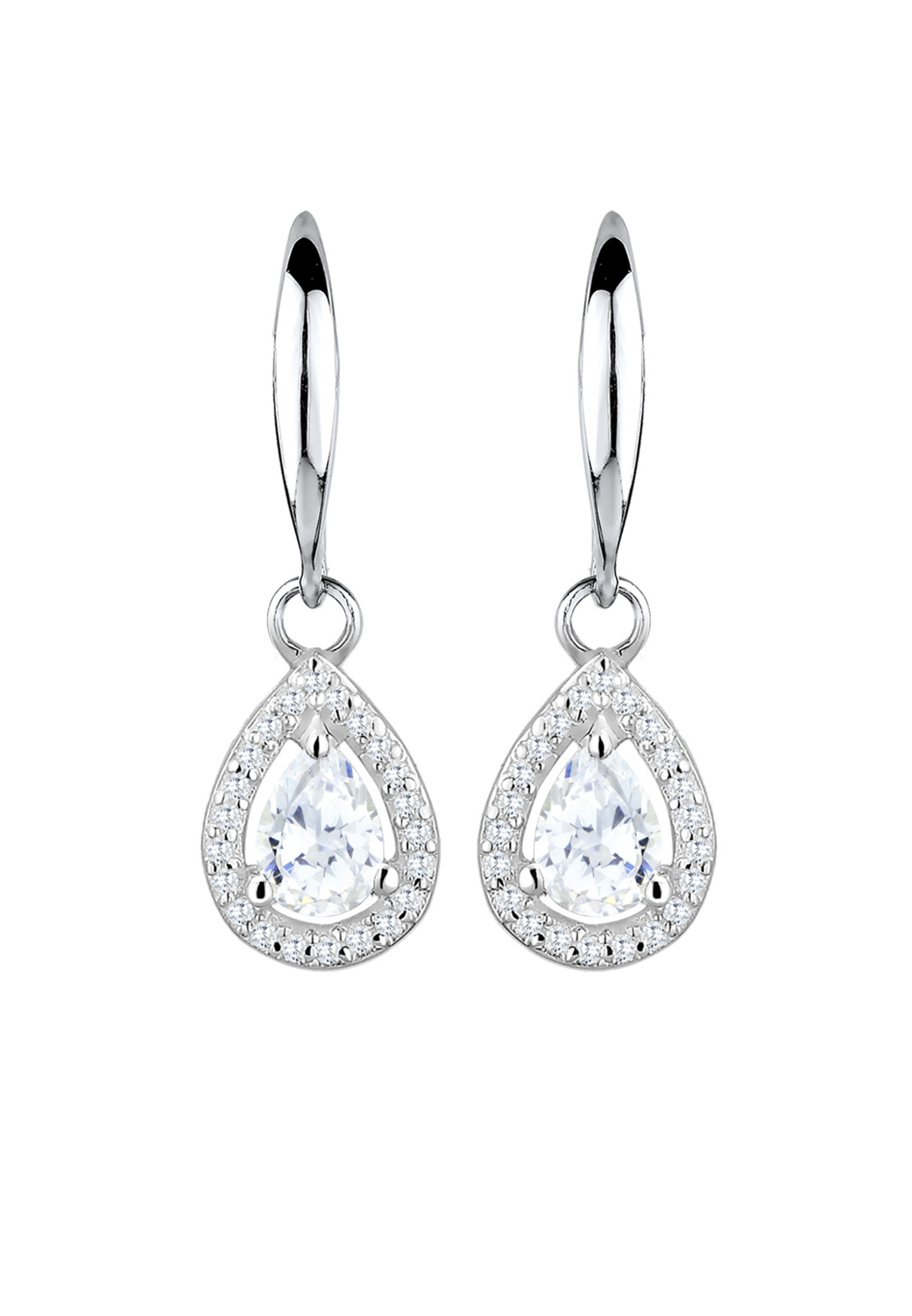 Elli Premium Paar Ohrhänger »Ohrringe Tropfen Drop Zirkonia 925 Sterling Silber«