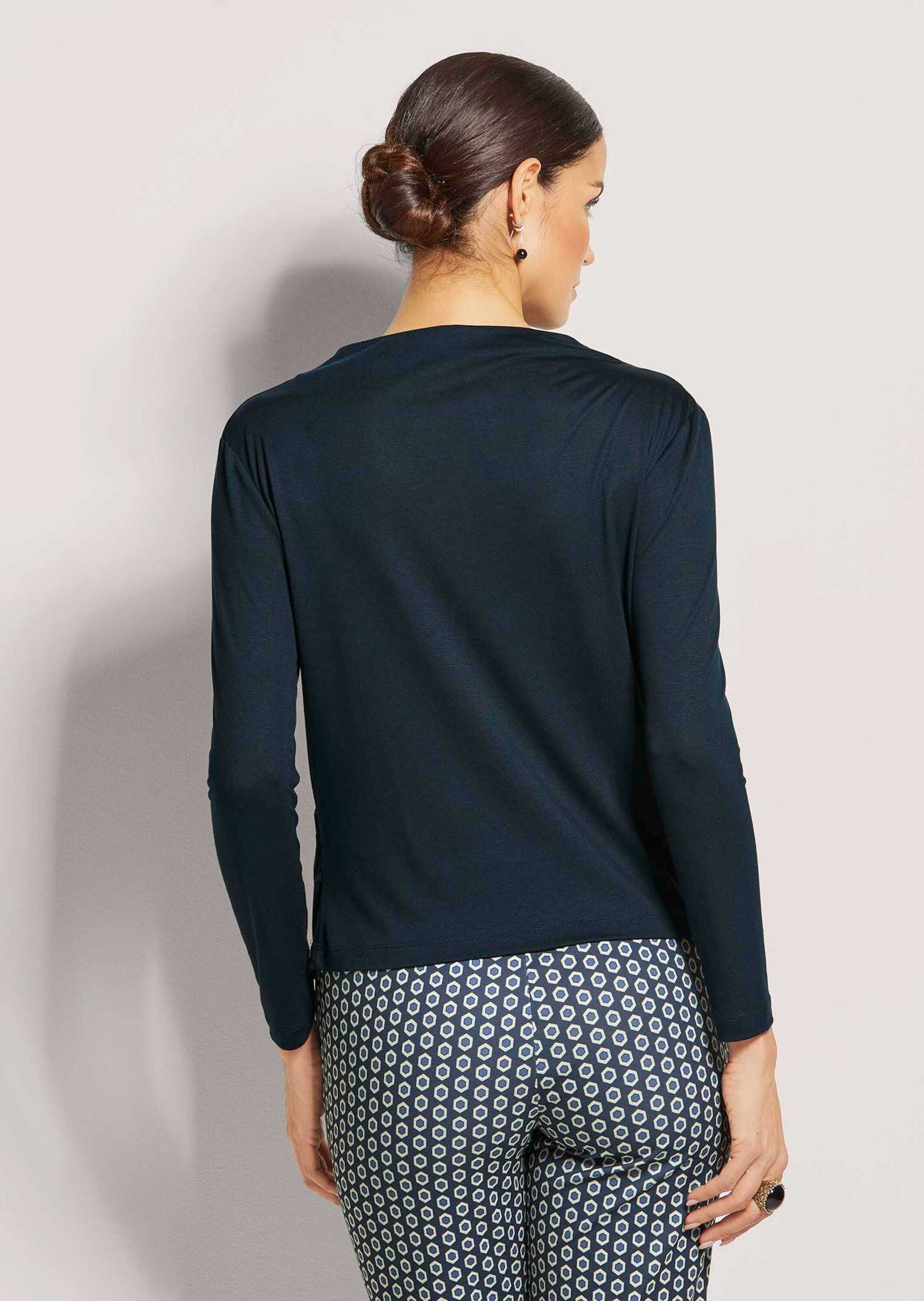 MADELEINE Langarmshirt »Shirt Langarm-Shirt mit Wasserfallkragen«