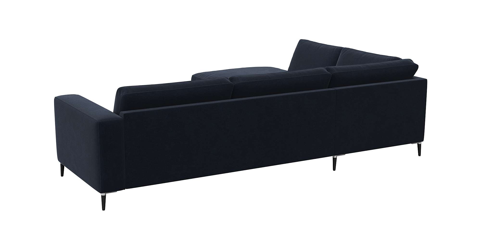 FLEXLUX Ecksofa »Fiore, L-Form, bequem und komfortabel durch hochwertigem Sitzaufbau«, breite Armlehnen, Kaltschaum, Füße Alu+schwarz
