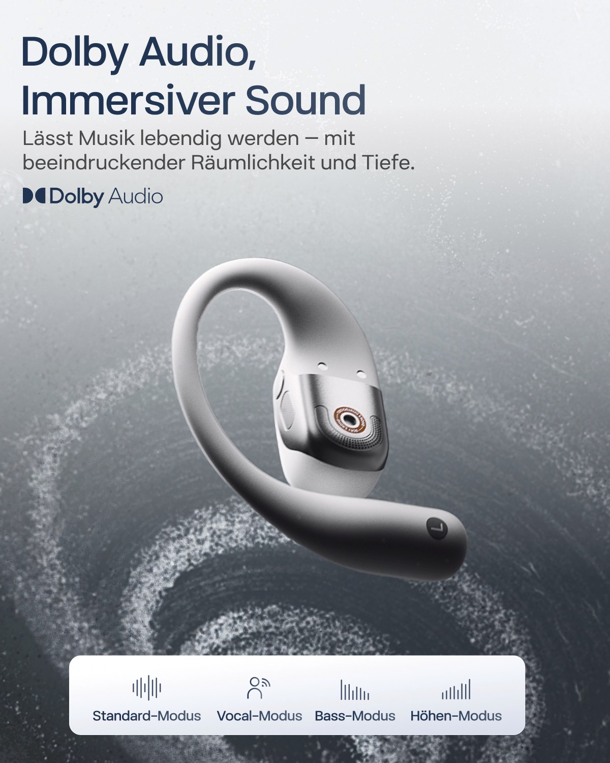 Shokz Open-Ear-Kopfhörer »OpenFit 2+ inklusive Schutzhülle« A2DP Bluetooth Freisprechfunktion | True Wireless