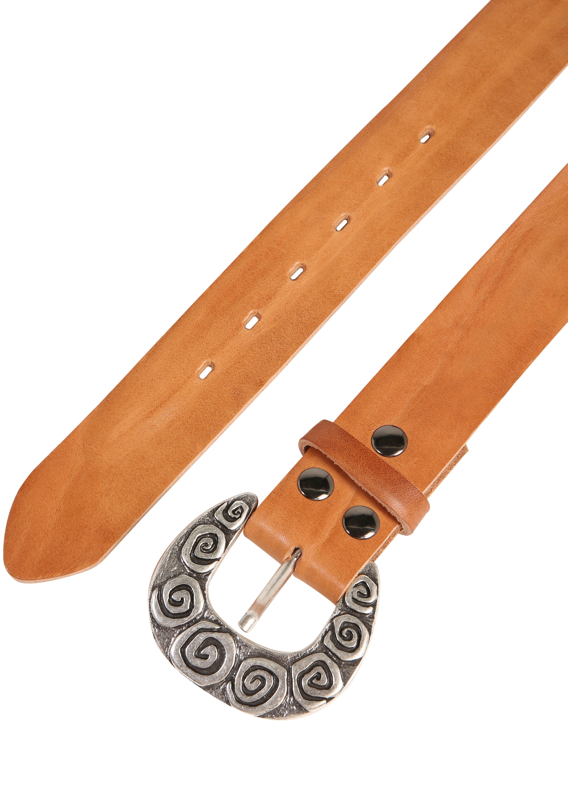 Rettungsring Gürtel Ledergürtel mit austauschbarer Schließe »Dorn Kringel«