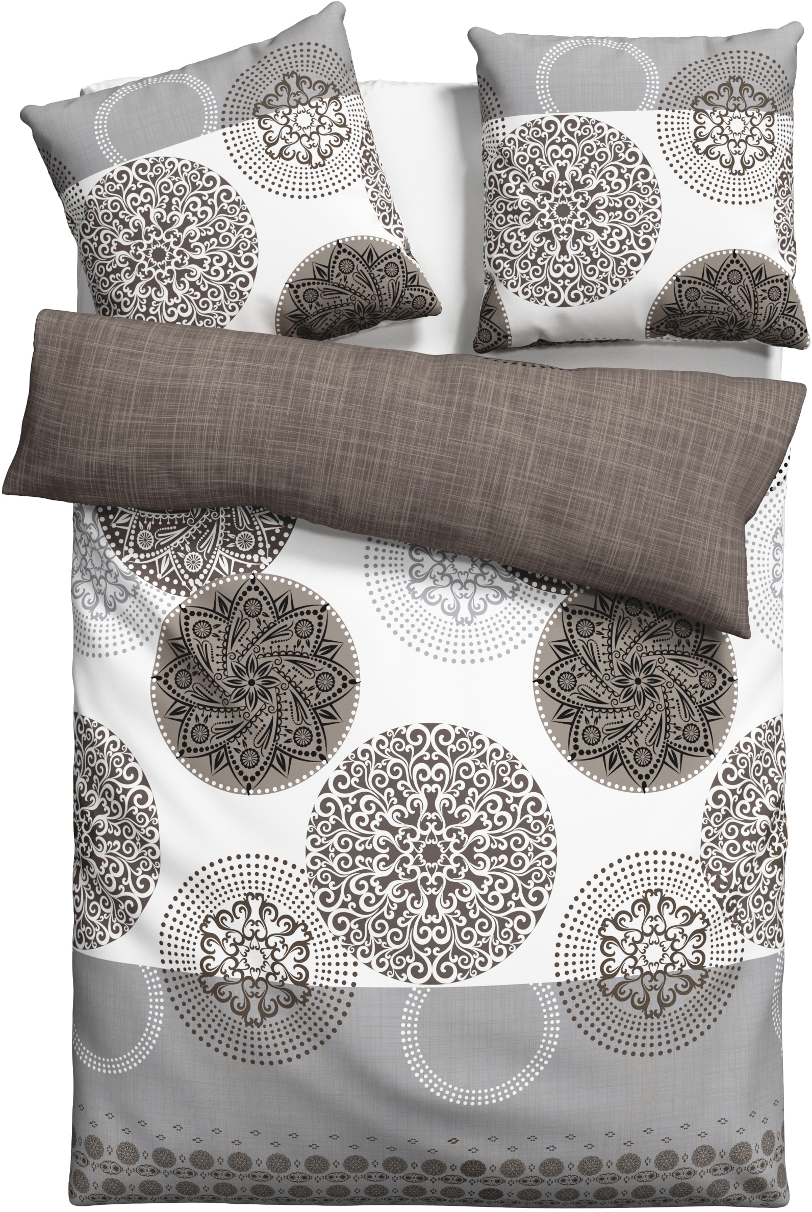 my home Bettwäsche »Tesso in Gr. 135x200, 155x220 oder 200x200 cm« 3 Stk. tlg. Bettwäsche mit Ornamenten und in verschiedenen Qualitäten