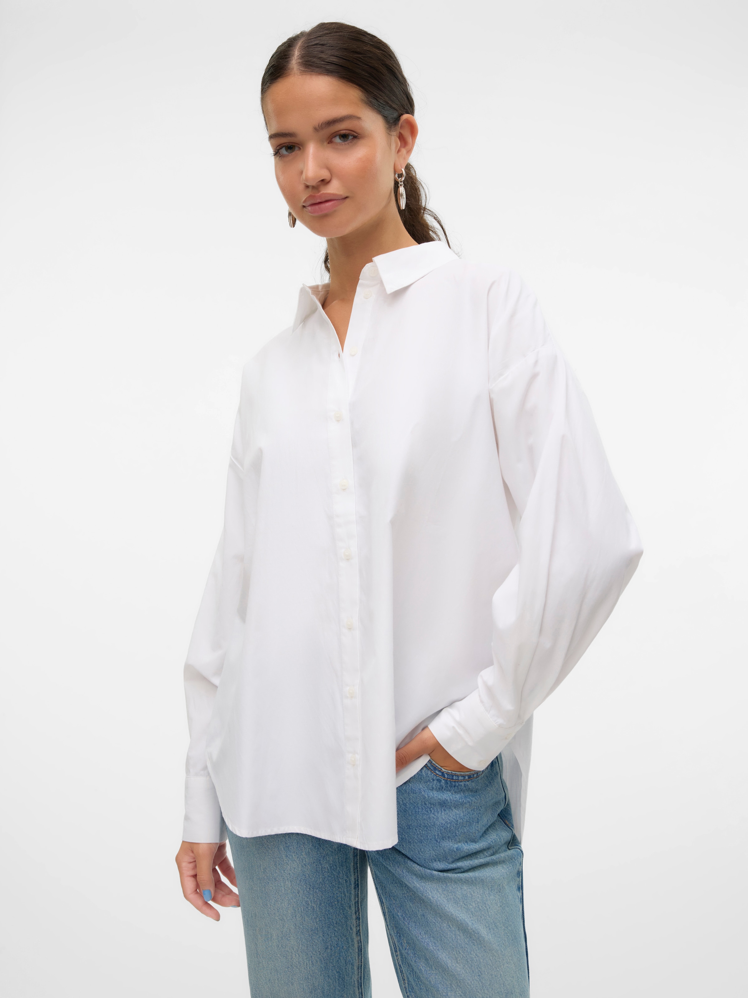 Vero Moda Langarmbluse »VMFANNI LS SHIRT WVN GA NOOS«