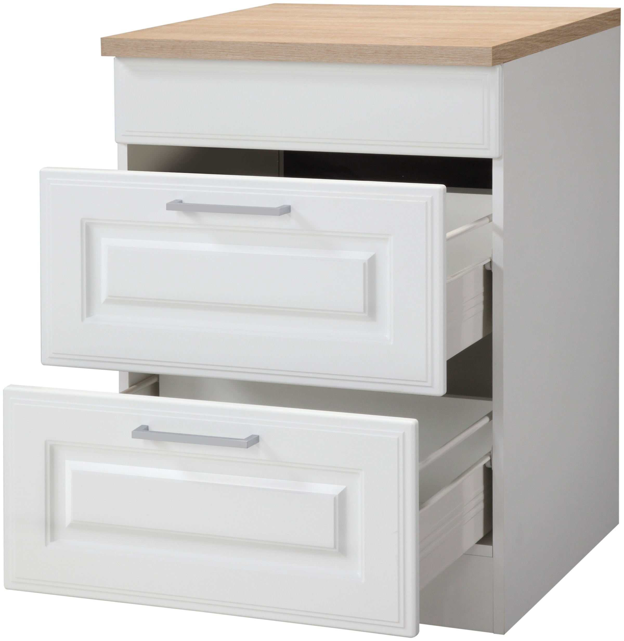 KOCHSTATION Kochfeldumbauschrank »KS-Stockholm« hochwertige MDF-Fronten