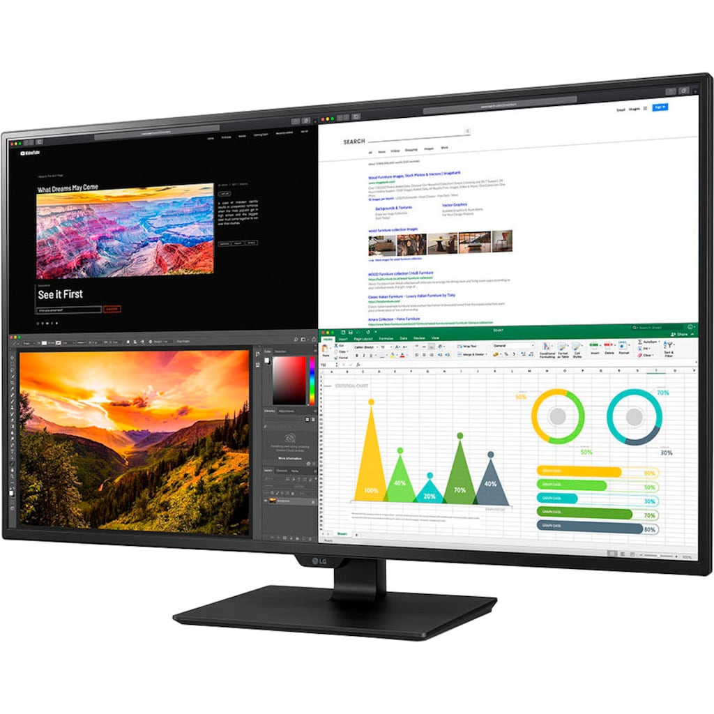 LG LCD-Monitor »43UN700-B«, 107,98 cm/42,5 Zoll, 3840 x 2160 px, 4K Ultra HD, 8 ms Reaktionszeit, 60 Hz