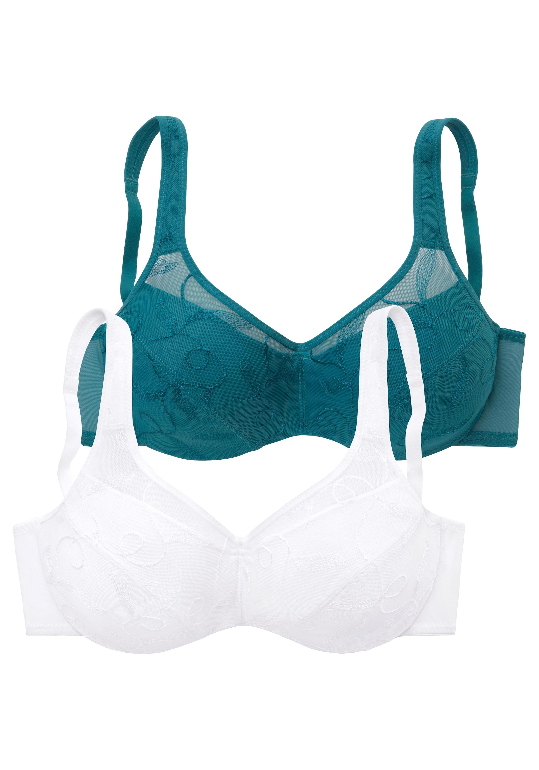 petite fleur Minimizer-BH, (Packung, 2 Stück), mit Bügel und schöner  Stickerei, Basic Dessous bei ♕