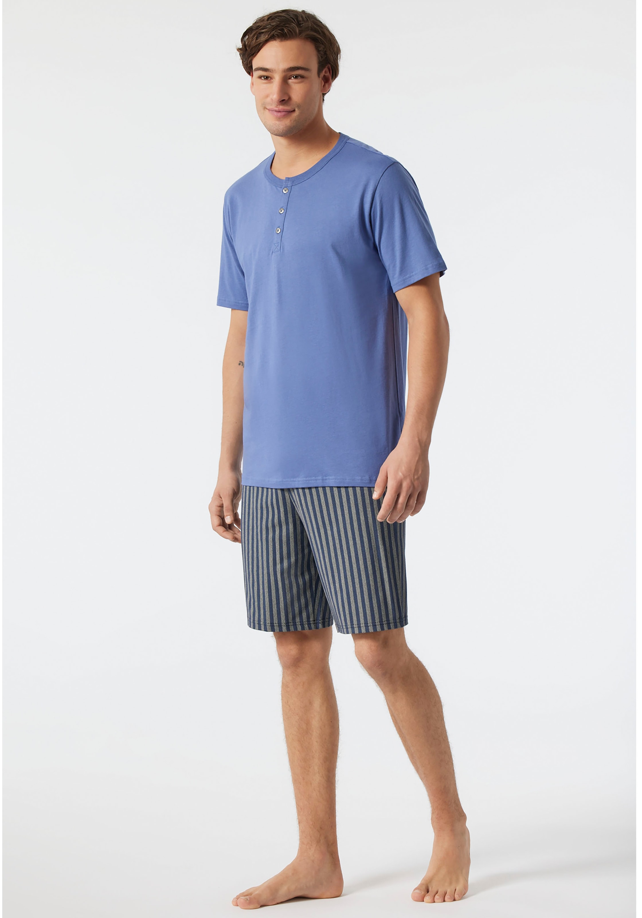 Schiesser Shorty, (2 tlg., 1 Stück), mit Hose in Fischgradmuster kaufen