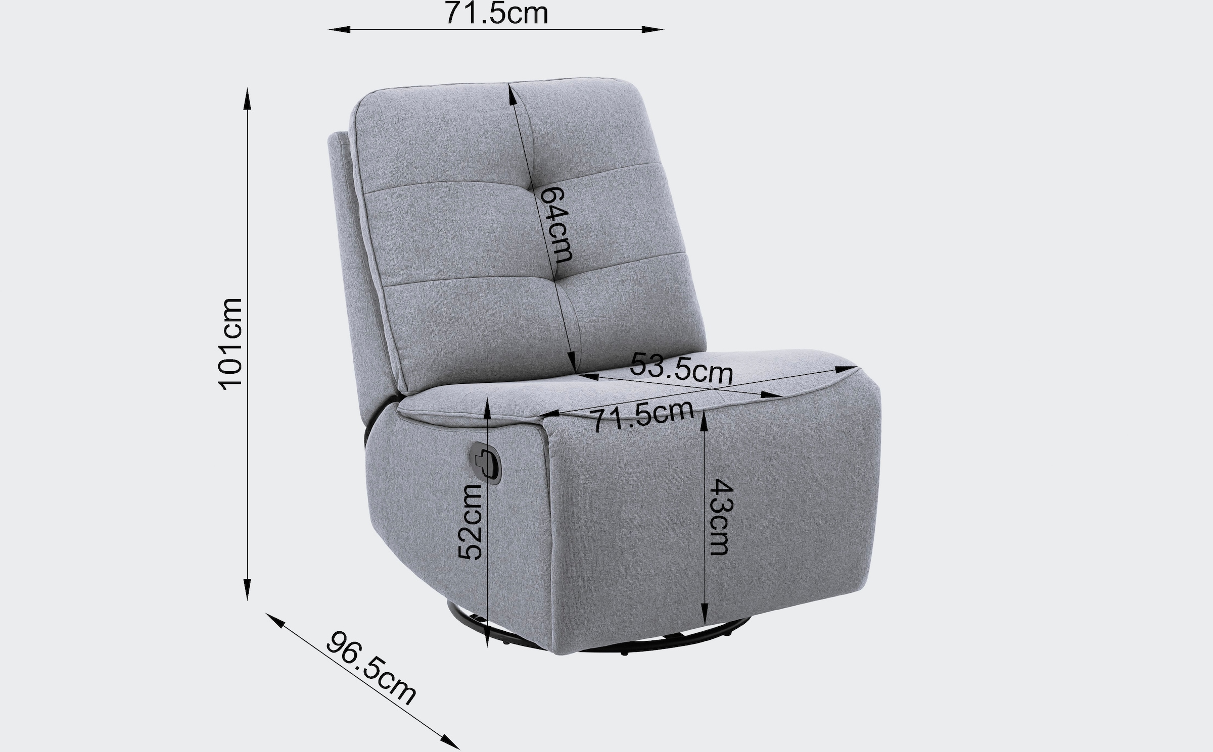 OTTO home Sessel »BAILEE, TV-Sessel, Schaukelsessel, Drehsessel« Loungesessel mit Federkernpolsterung