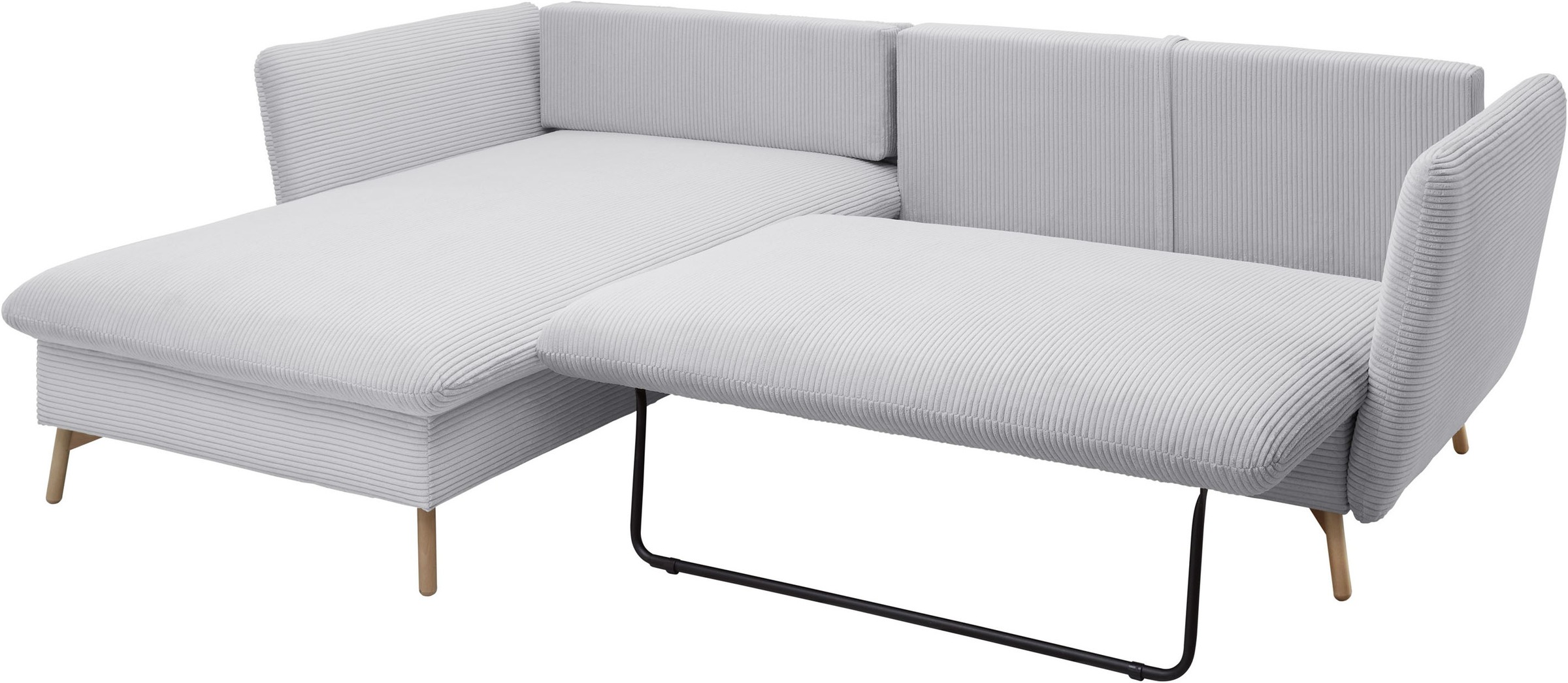 andas Ecksofa »MERLE, 258 cm, L-Form, traumhafter Cord,«, mit Bettfunktion und Bettkasten, Liegefläche 224 x 139