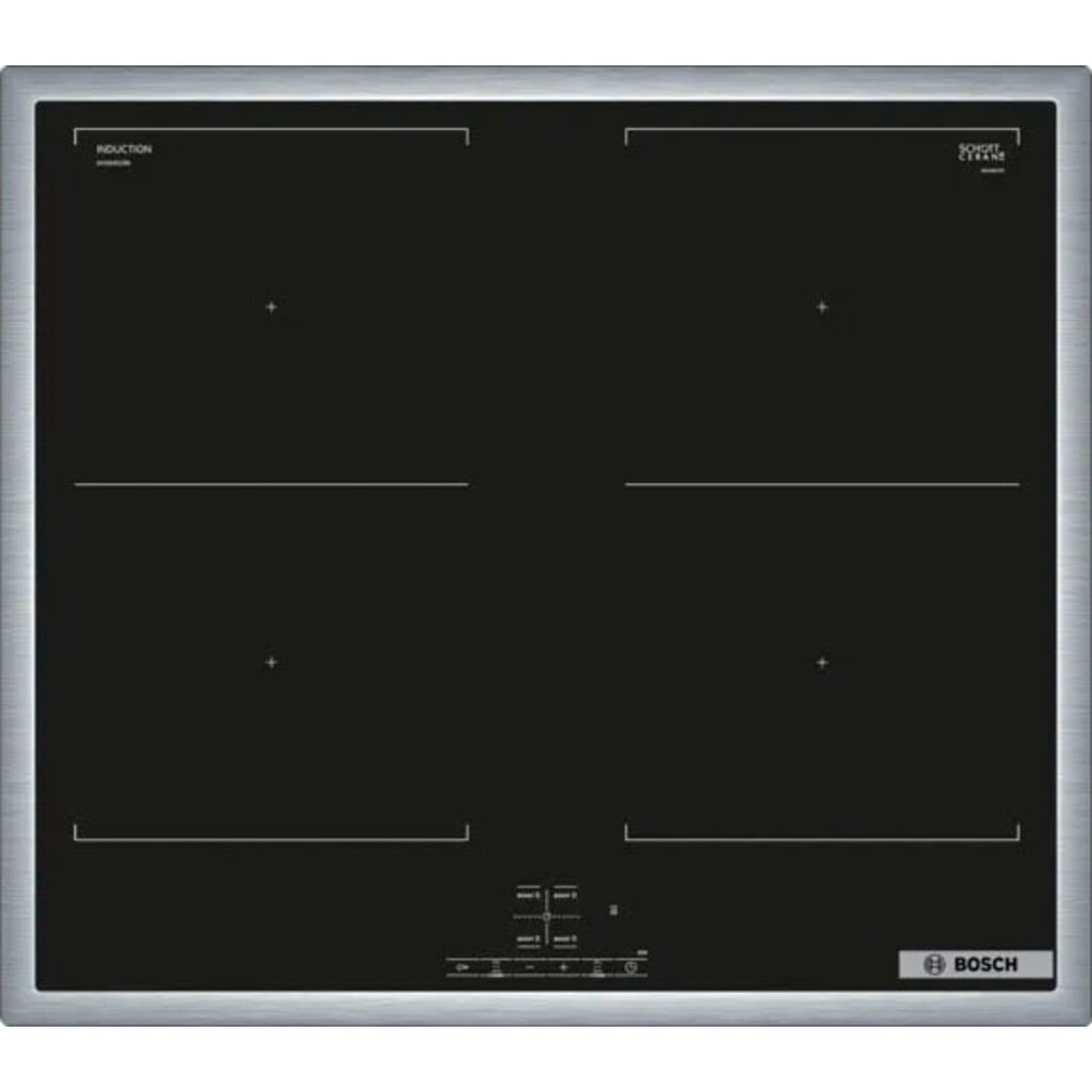 BOSCH Induktions Herd-Set »HND677LS61«, HEA578BS1, mit Teleskopauszug nachrüstbar, Pyrolyse-Selbstreinigung