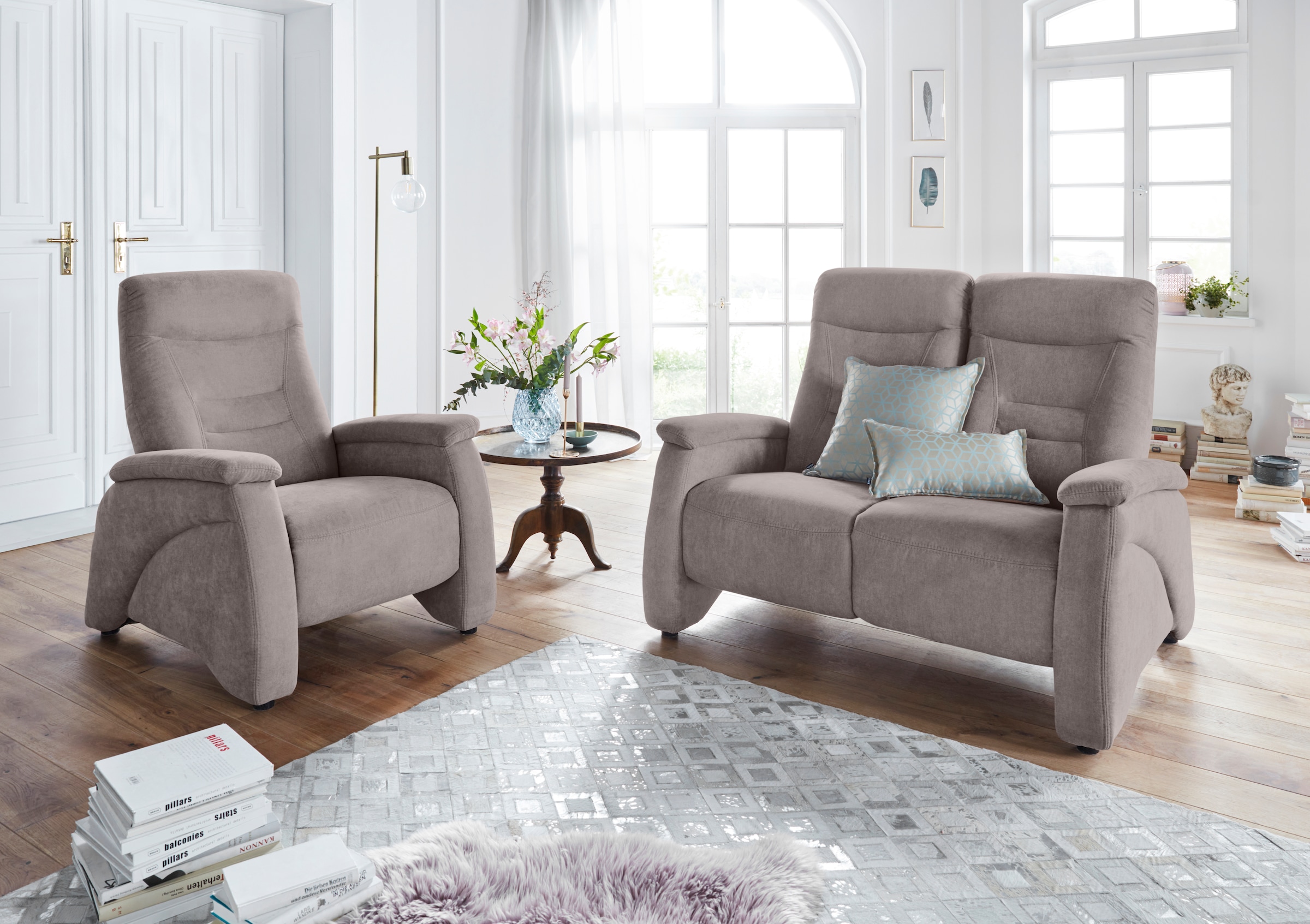 exxpo - sofa fashion 2-Sitzer »Ascoli, Kinosofa mit hohem Sitzkomfort, bequeme Armlehnen«, hoher Rücken, inkl. Relaxfunktion