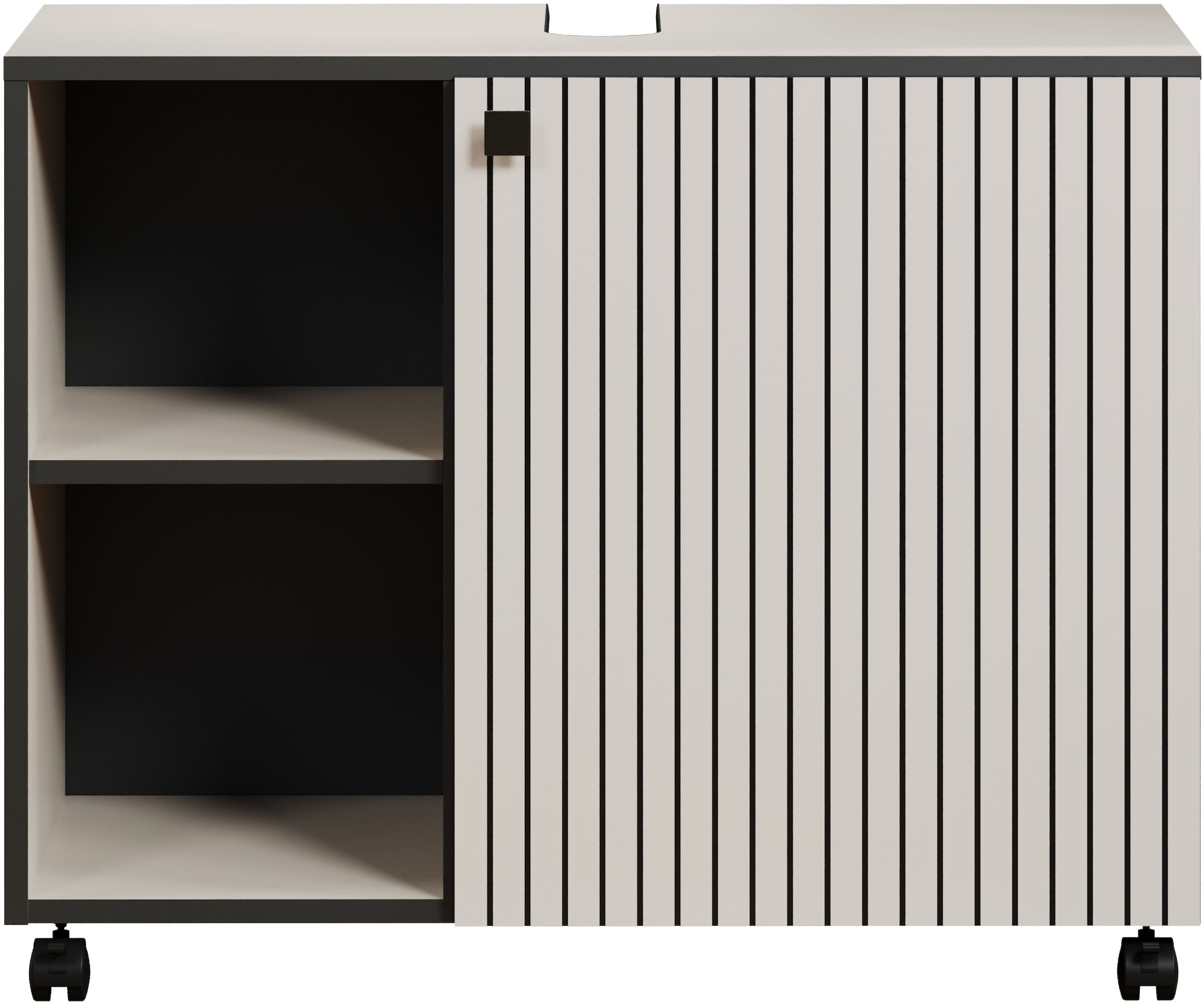 welltime Waschbeckenunterschrank »Amrum«, Waschtisch auf Rollen - (B/T/H) wahlweise 60-80/42/64 cm