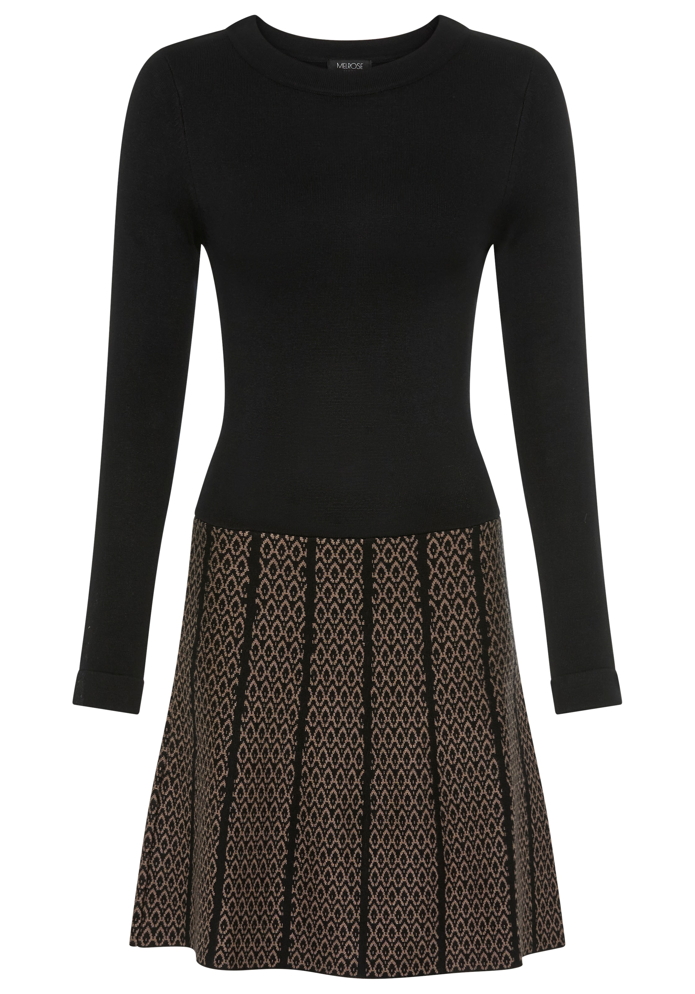 Melrose Strickkleid, für Partys, figurbetont mit trendy Jacquard Muster