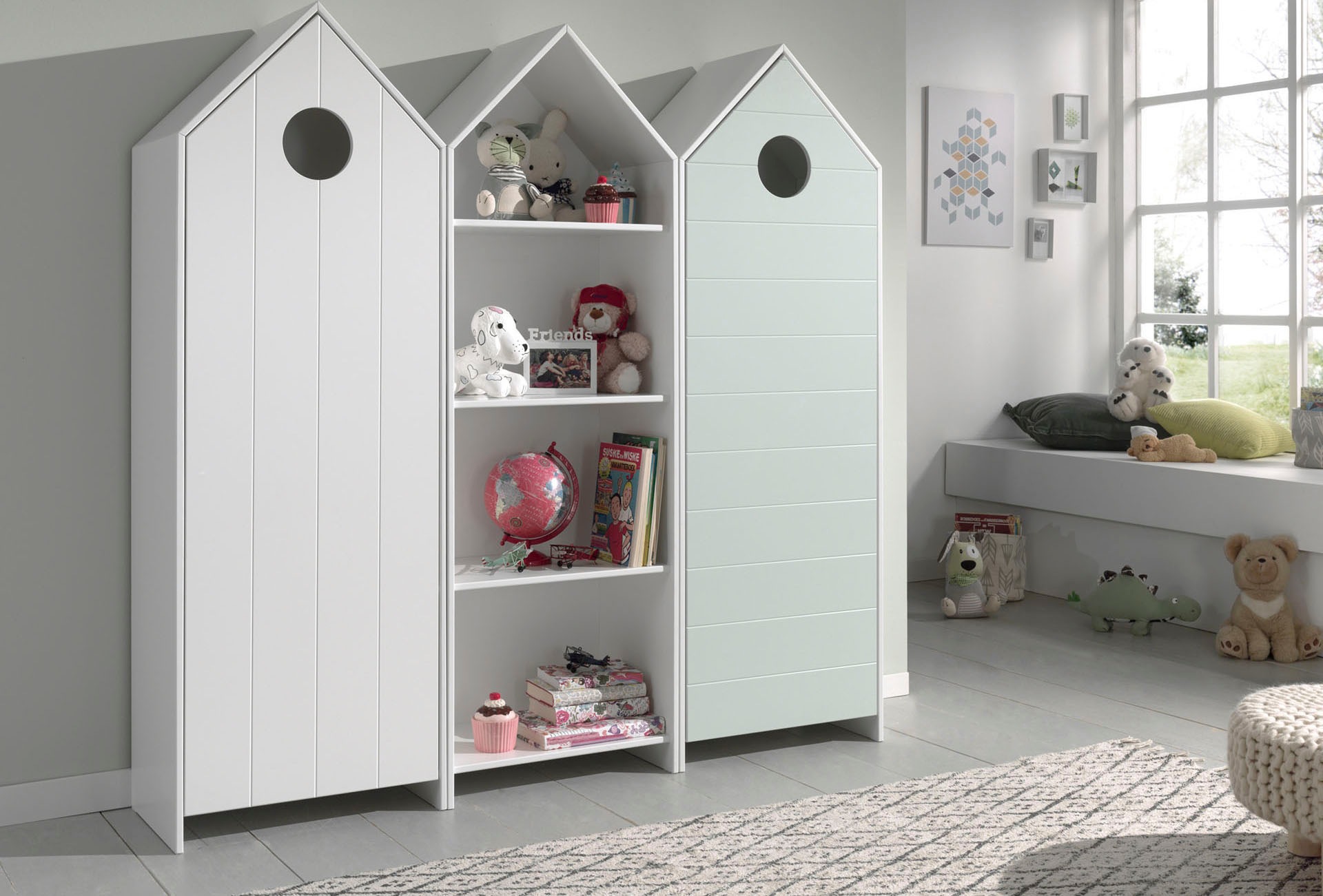 Vipack Drehtürenschrank »Casami, mit Soft-Close, viel Stauraum, TOP modern« B/H/T ca. 57,6x171,3x37cm, verschiedene Farben, Strandhaus-Optik,  als Kleider-/Wäscheschrank nutzbar, universell einsetzbar