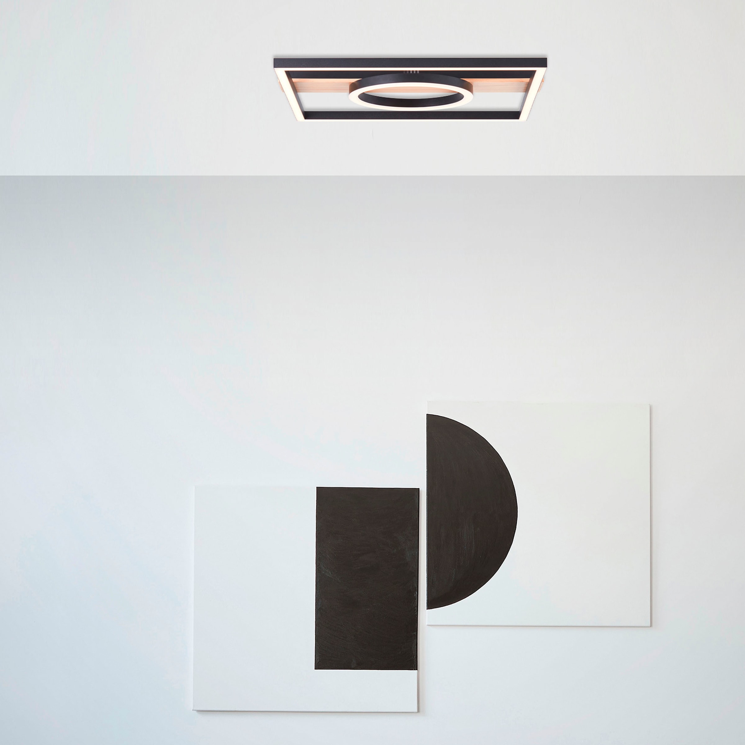 my home LED Deckenleuchte »Lysann«, 3000 kaufen 40 24 | Holz/ online cm, W, 2700 braun/schwarz XXL 3 Metall, Jahren mit K, Garantie 42 lm, x