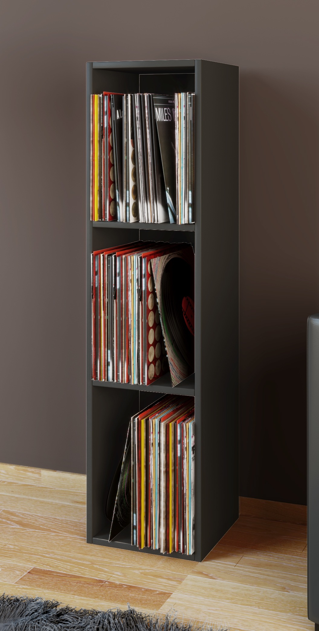 VCM Media-Regal »Holz Schallplatten LP Stand Regal Platto 3fach« 1 Stk. tlg.