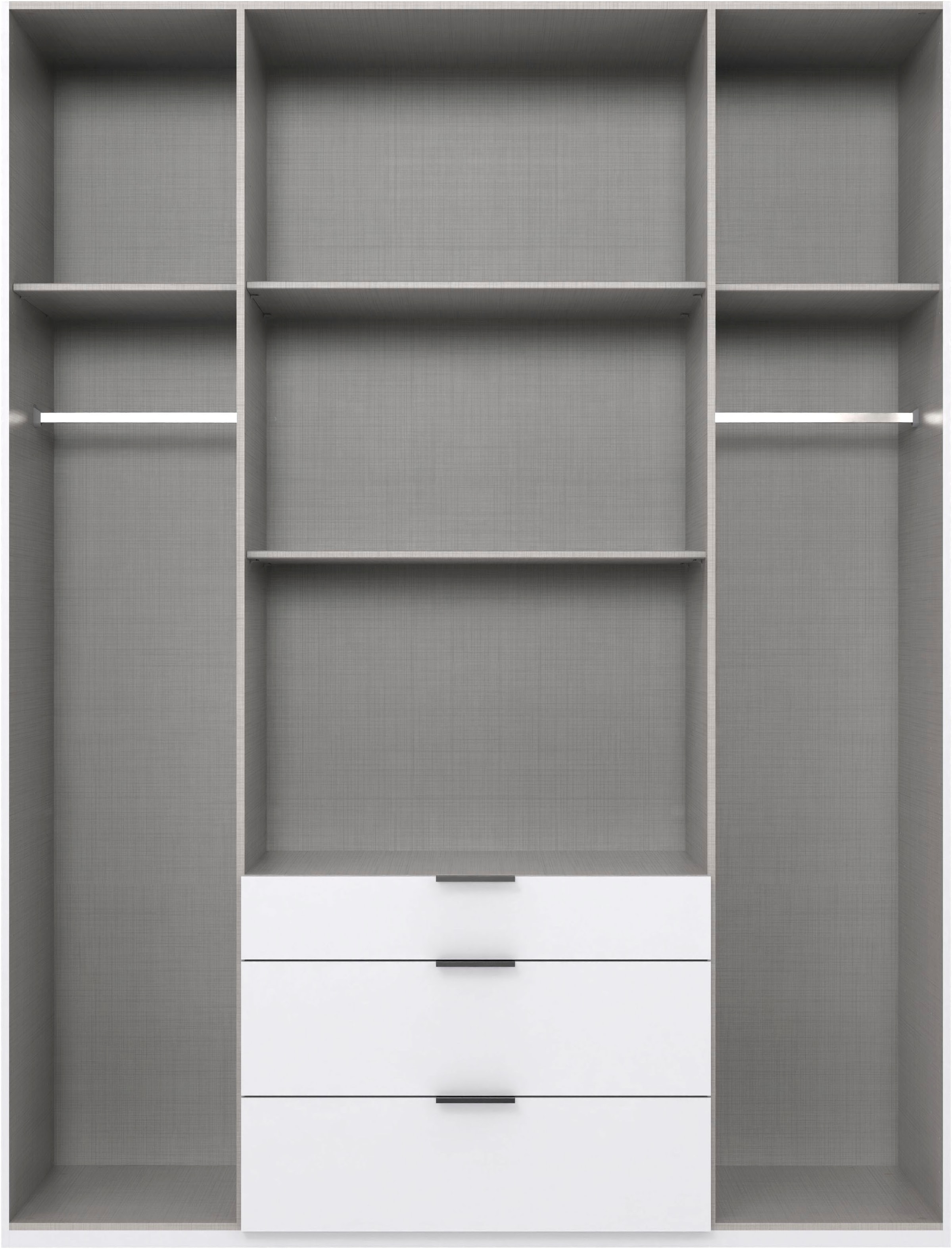 Wimex Drehtürenschrank »Mugano, 135 oder 180cm breit, 208 oder 236cm hoch, Made in Germany«, (mit langen oder kurzen Griffen aus Metall), wahlweise mit oder ohne Spiegel, mit Schubladen