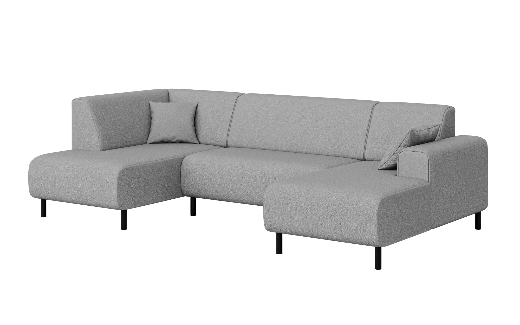 Home affaire Wohnlandschaft »ARROS U-Form mit Wellenunterfederung, Maße B/T/H: 300/163/81 cm«, incl. Zierkissen, mit Recamiere links/rechts bestellbar, auch in Cord