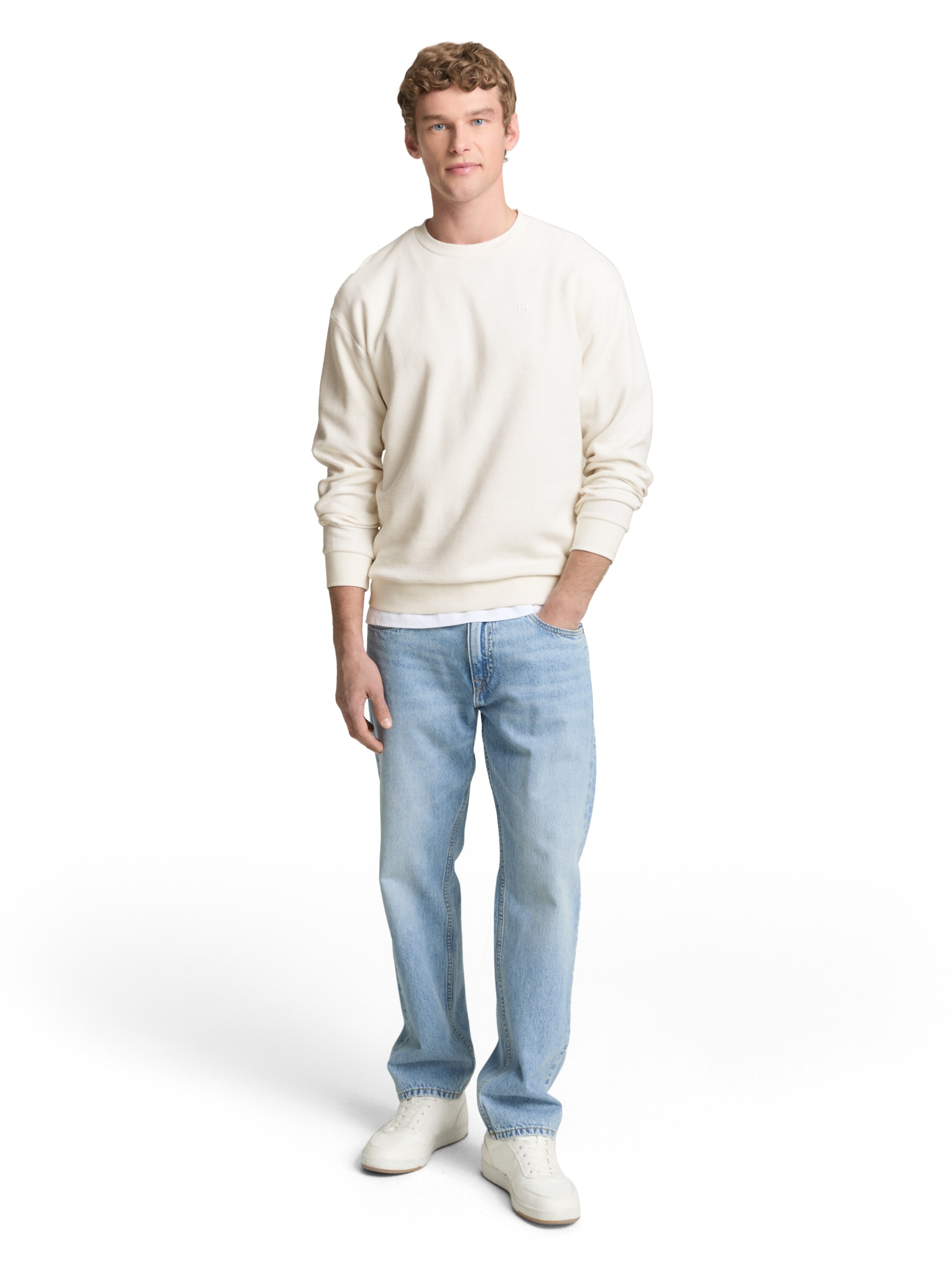TOM TAILOR Denim Sweatshirt , mit Logo Stickerei
