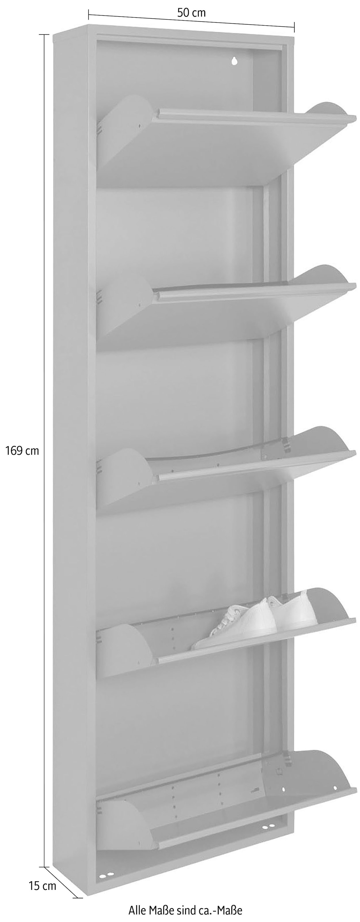 Spinder Design Schuhschrank »Billi«, Metall, Breite 50 cm