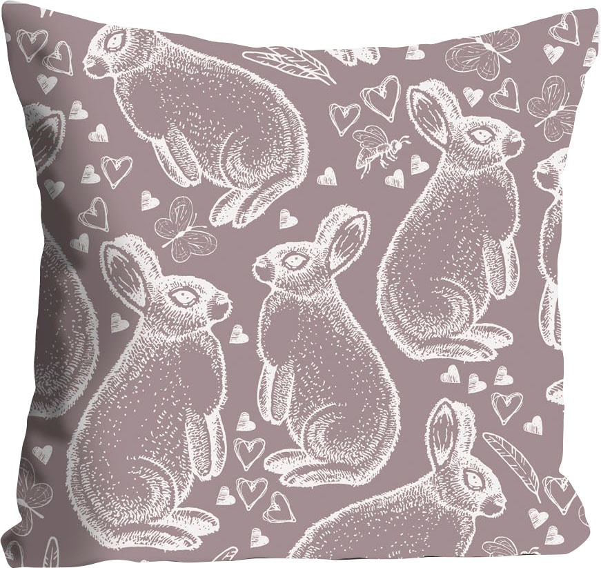 queence Dekokissen »Kimon« mit Häschen und Herzchen