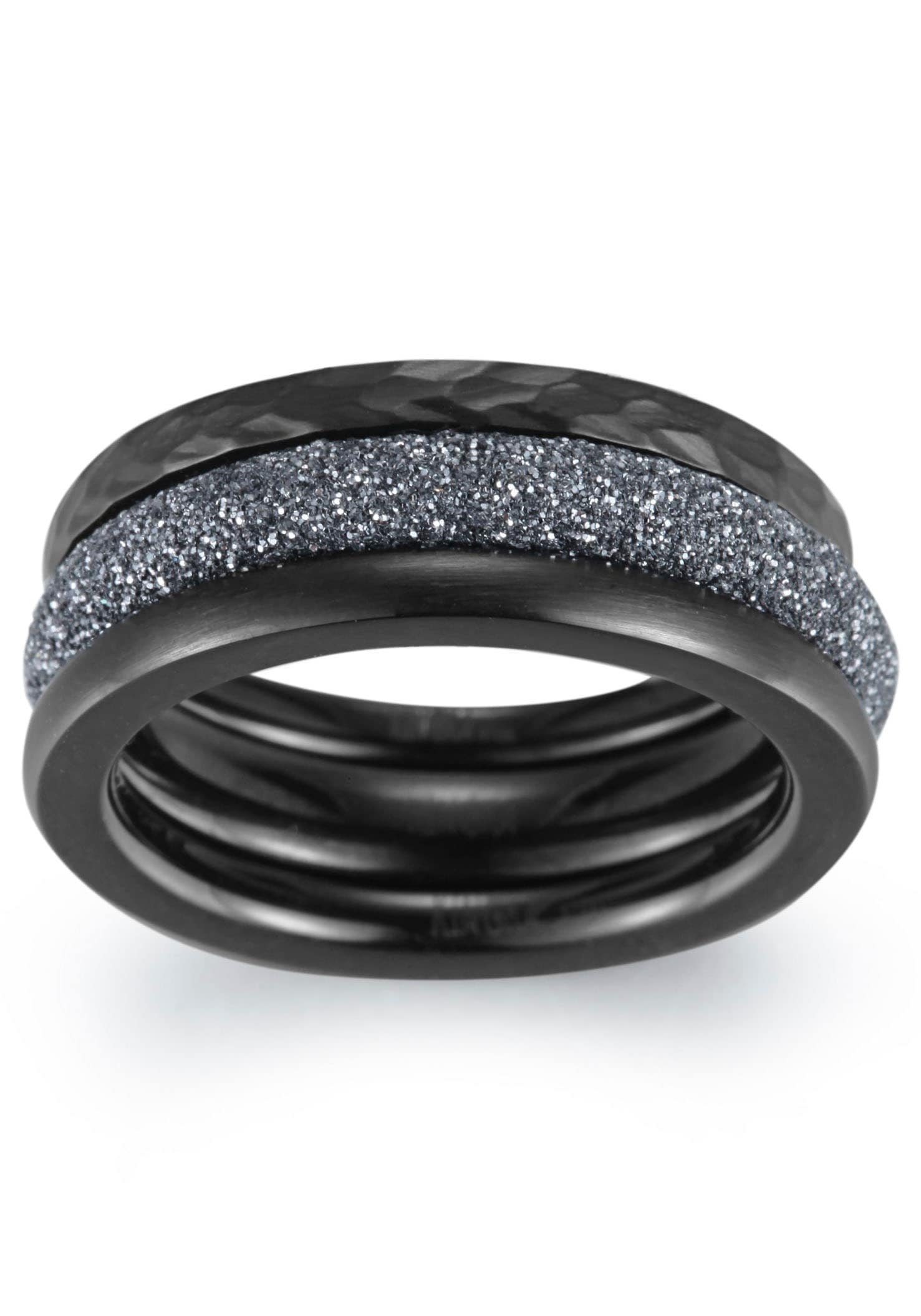 Kingka Ring-Set »Stardust Noir, STR-S8502BGY1,2,3,4«, (Set, tlg.) bei 3 UNIVERSAL online