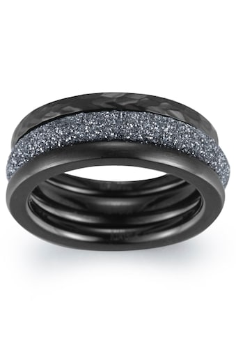 Ring-Set »Stardust Noir, STR-S8502BGY1,2,3,4«, (Set, 3 tlg.)