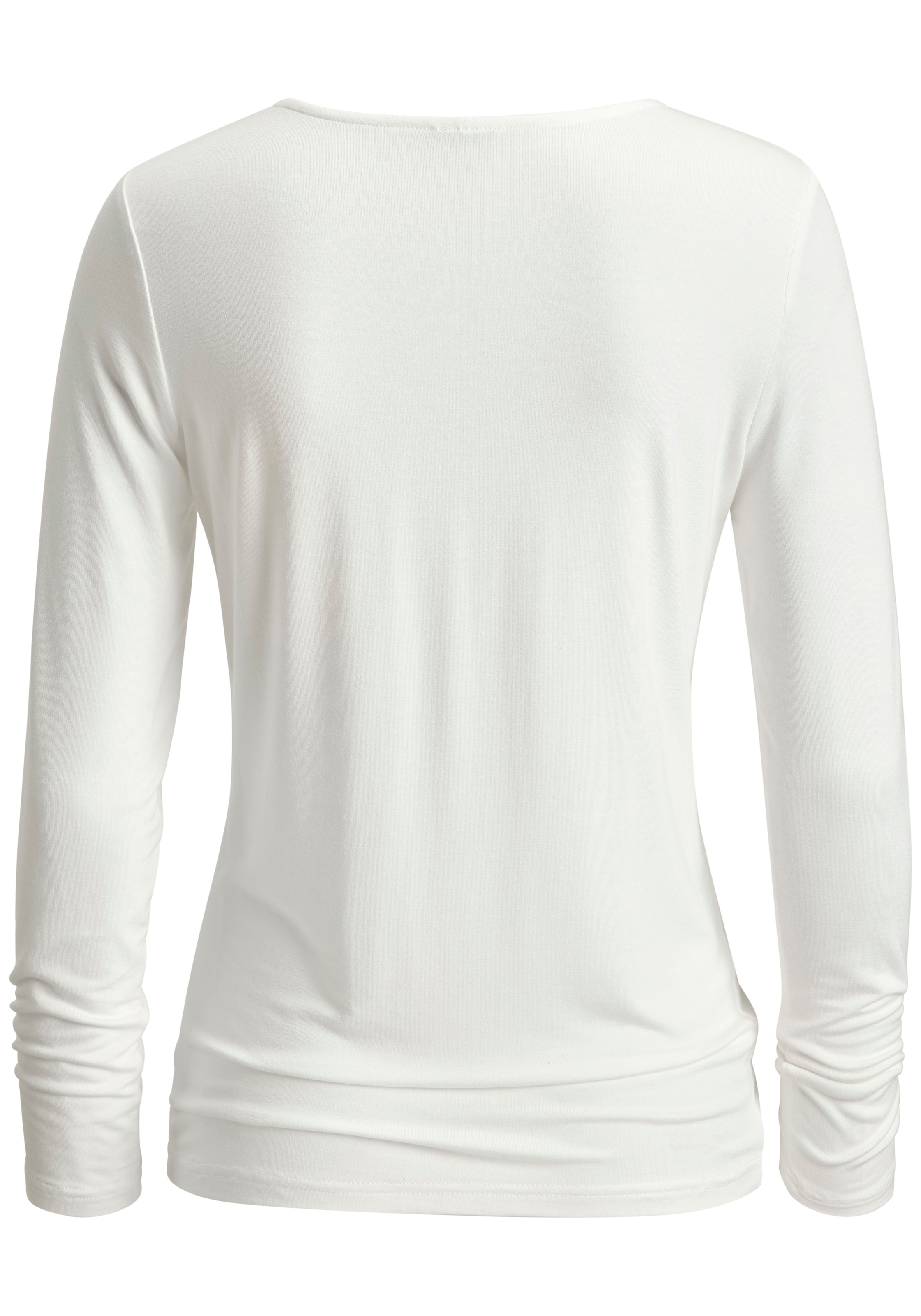 LASCANA Langarmshirt »mit Spitze« aus angenehmer Viskose-Qualität