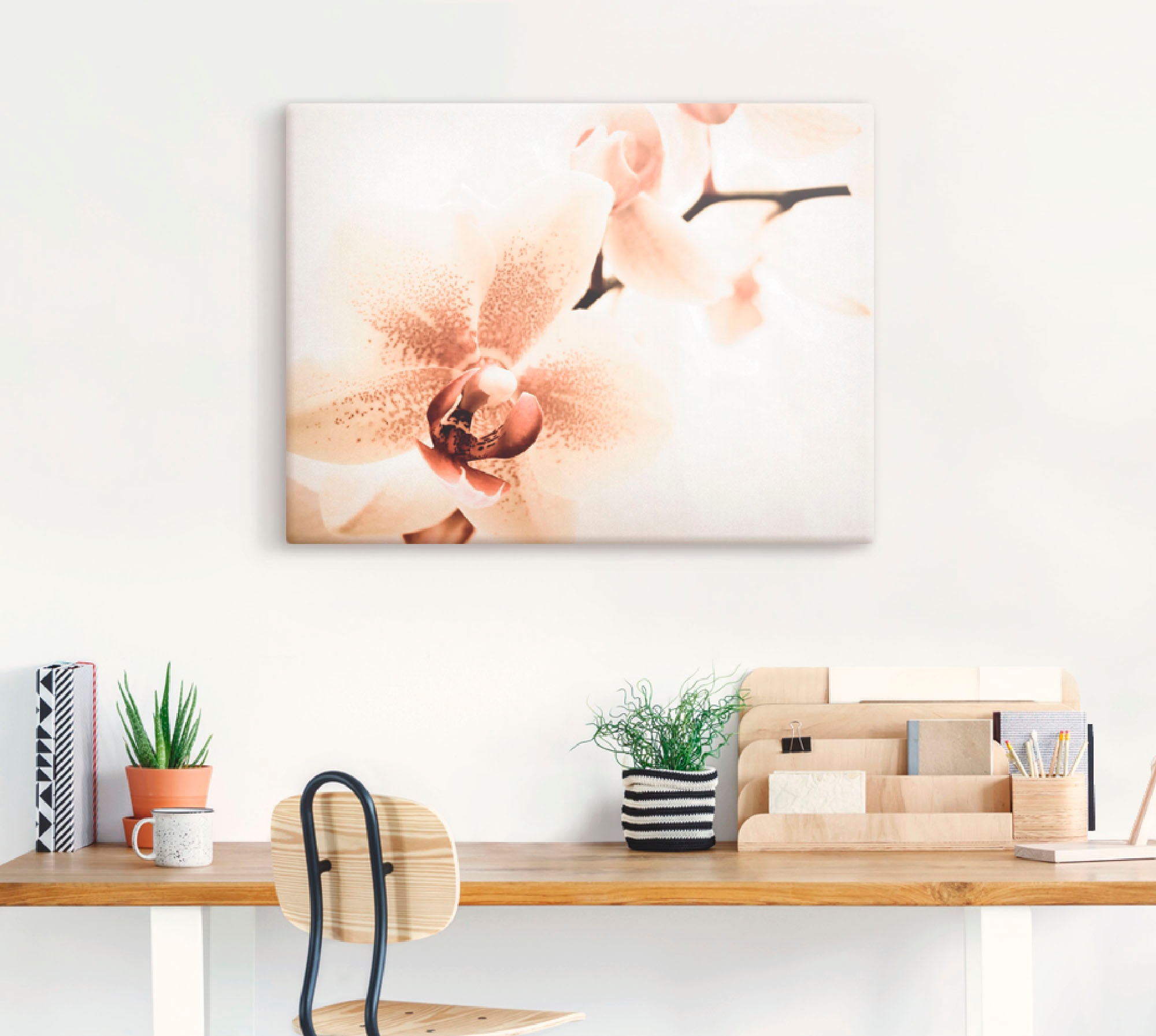 Artland Wandbild »Orchidee abstrakte Collage«, Blumen, (1 St.), als Leinwandbild, Poster in verschied. Größen