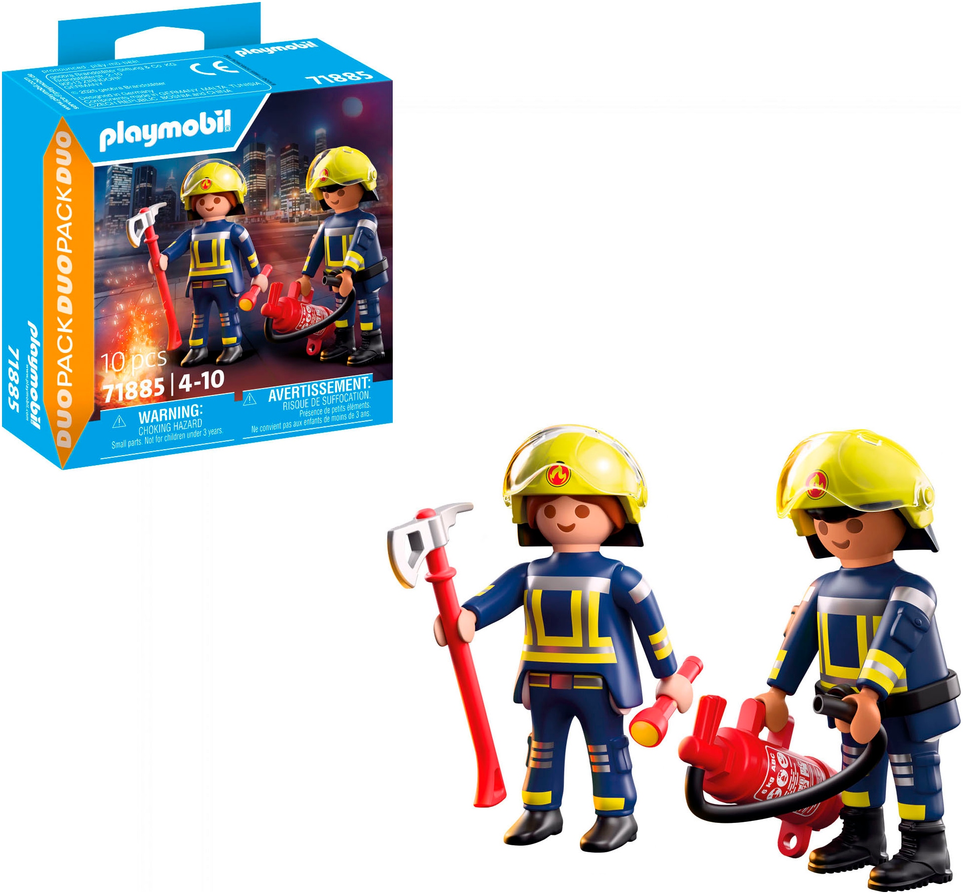 Playmobil® Konstruktions-Spielset »Feuerwehr (71885), Duo Pack« Made in Europe