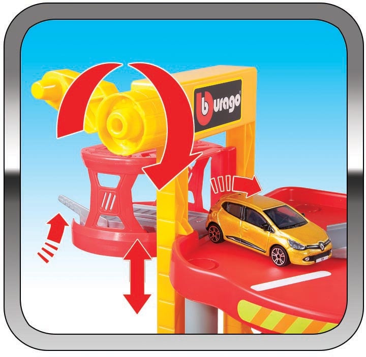 Bburago Spiel-Parkgarage »StreetFire ParkingPlaySet«, inklusive 2 Fahrzeuge