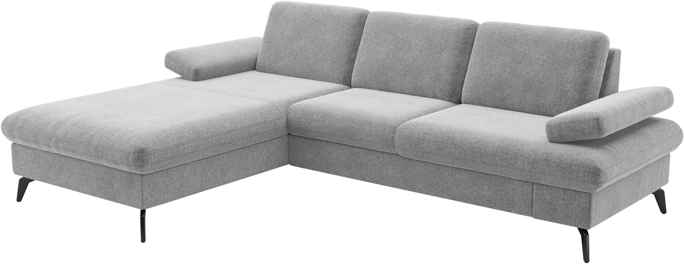 sit&more Ecksofa »Morris Jubi L-Form, B: 247 cm«, mit Armteilfunktion & 1 Zierkissen, optional Bettfunktion