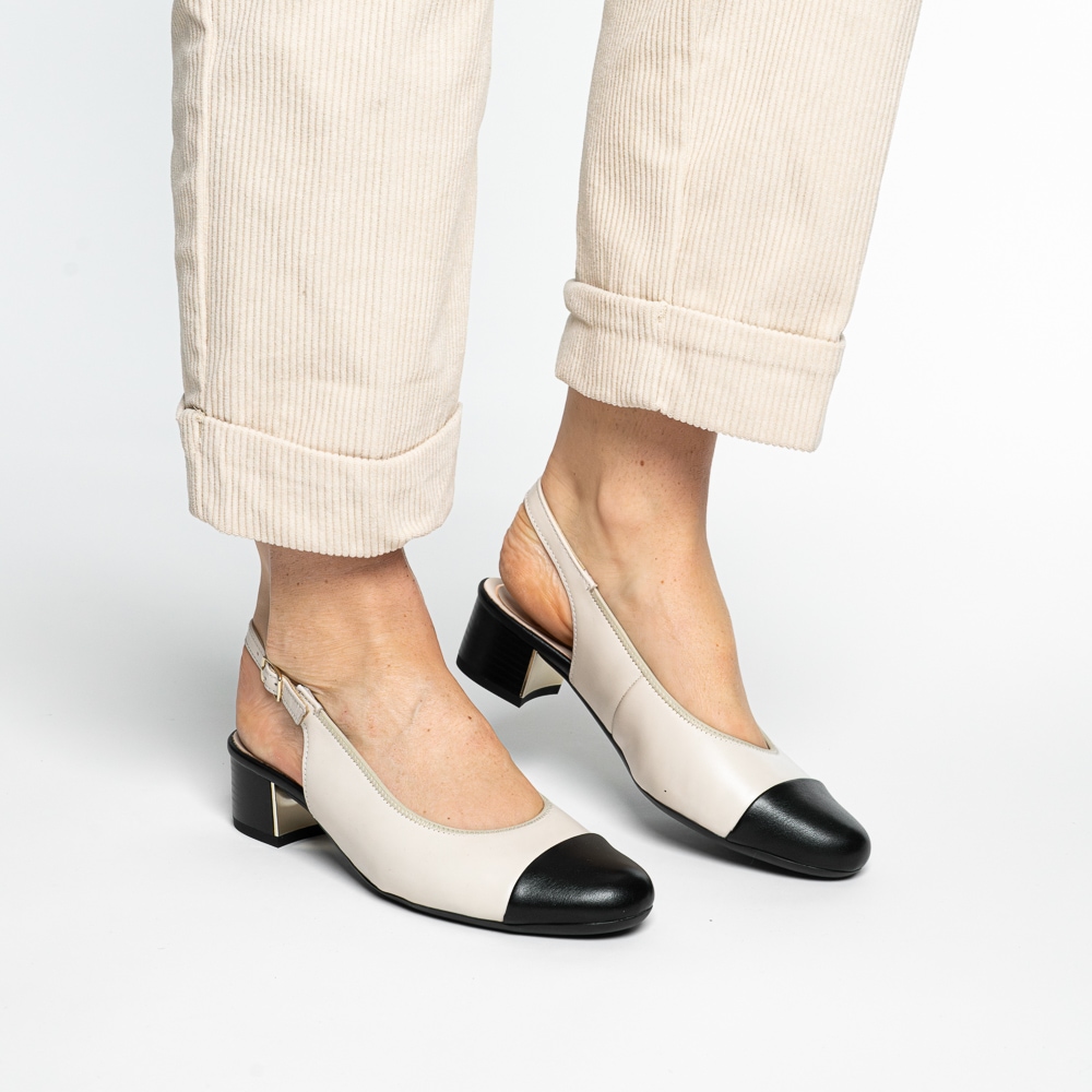 Ara Slingpumps »NIZZA«  Blockabsatz, Festtagsschuh, Abendschuh, Kontrastbesatz