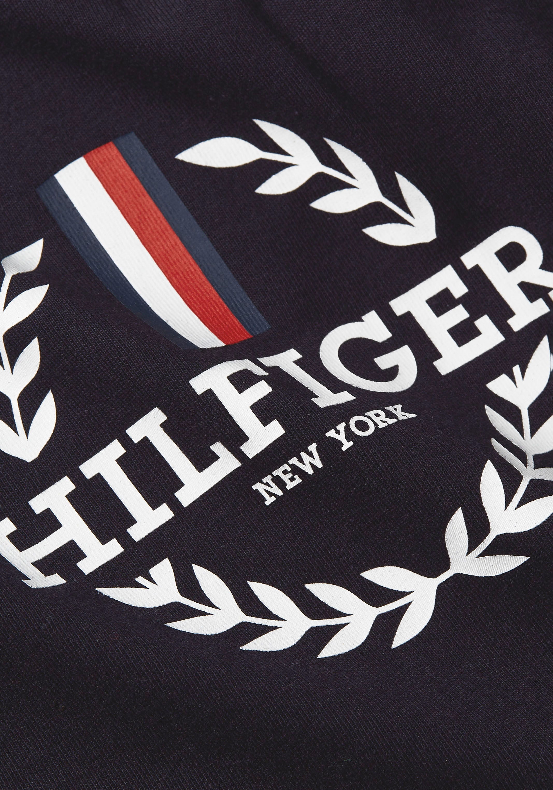 Tommy Hilfiger Big & Tall T-Shirt »BT-GLOBAL STRIPE WREATH TEE-B«, Große Größen, kontrastfarbener Print
