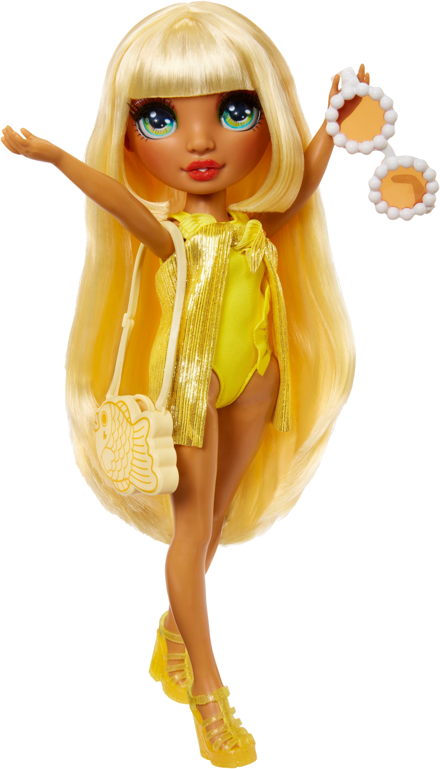 RAINBOW HIGH Anziehpuppe »Rainbow High Swim & Style Fashion Doll- Sunny (Yellow)«