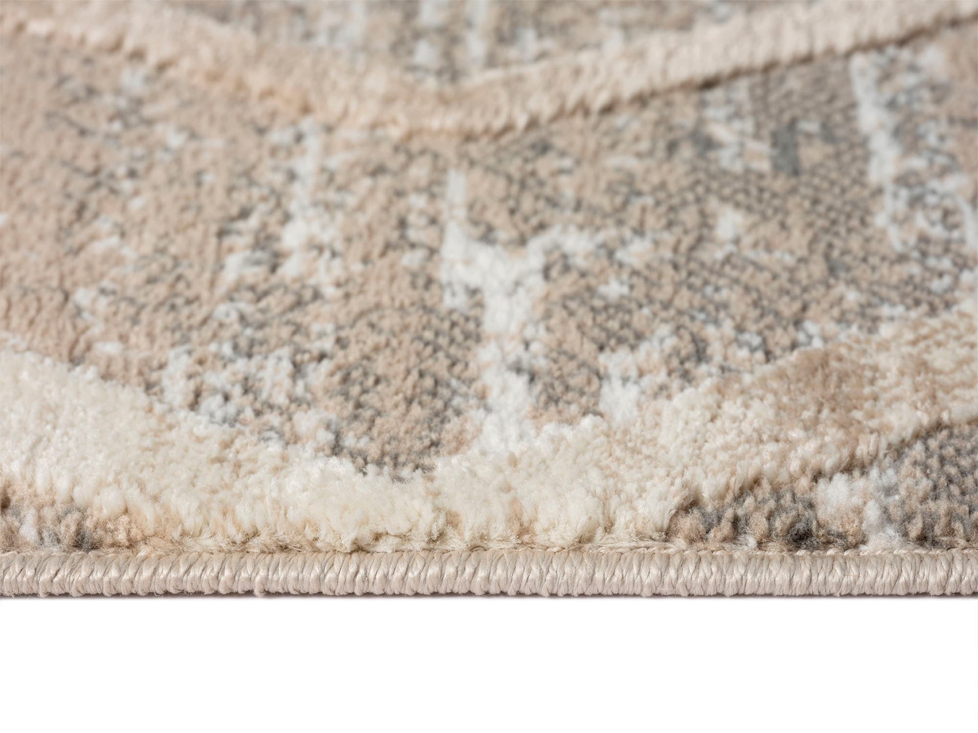 OTTO home Teppich »Otilie« rechteckig 11 mm Höhe dichte Qualität, Woll-Look, Boho, mit Fransen und Rauten, Scandi