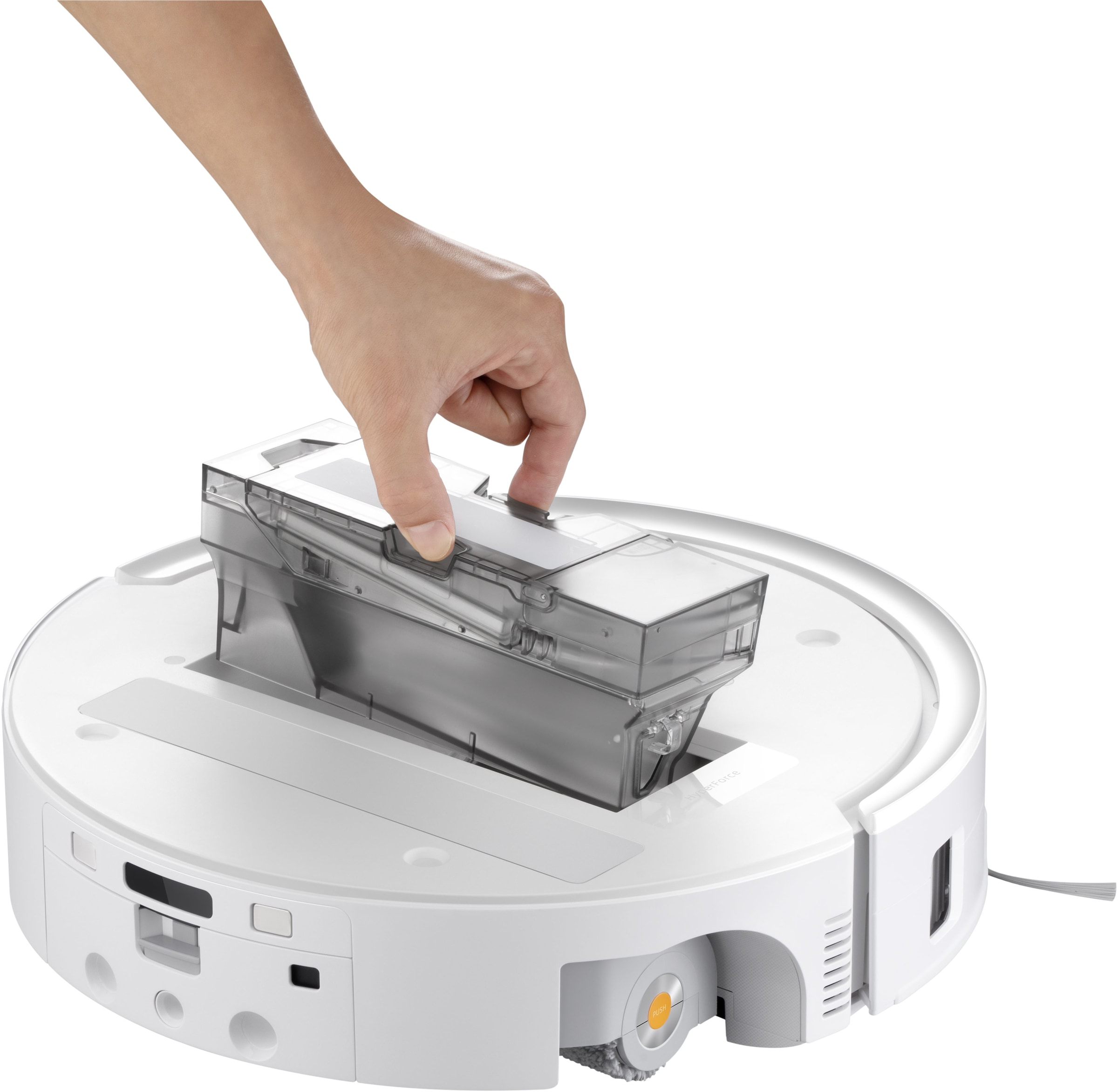 Roborock Saugroboter »Qrevo Curv 2 FlowX, White« Automatische Teppichschutz‑Walzenklappe