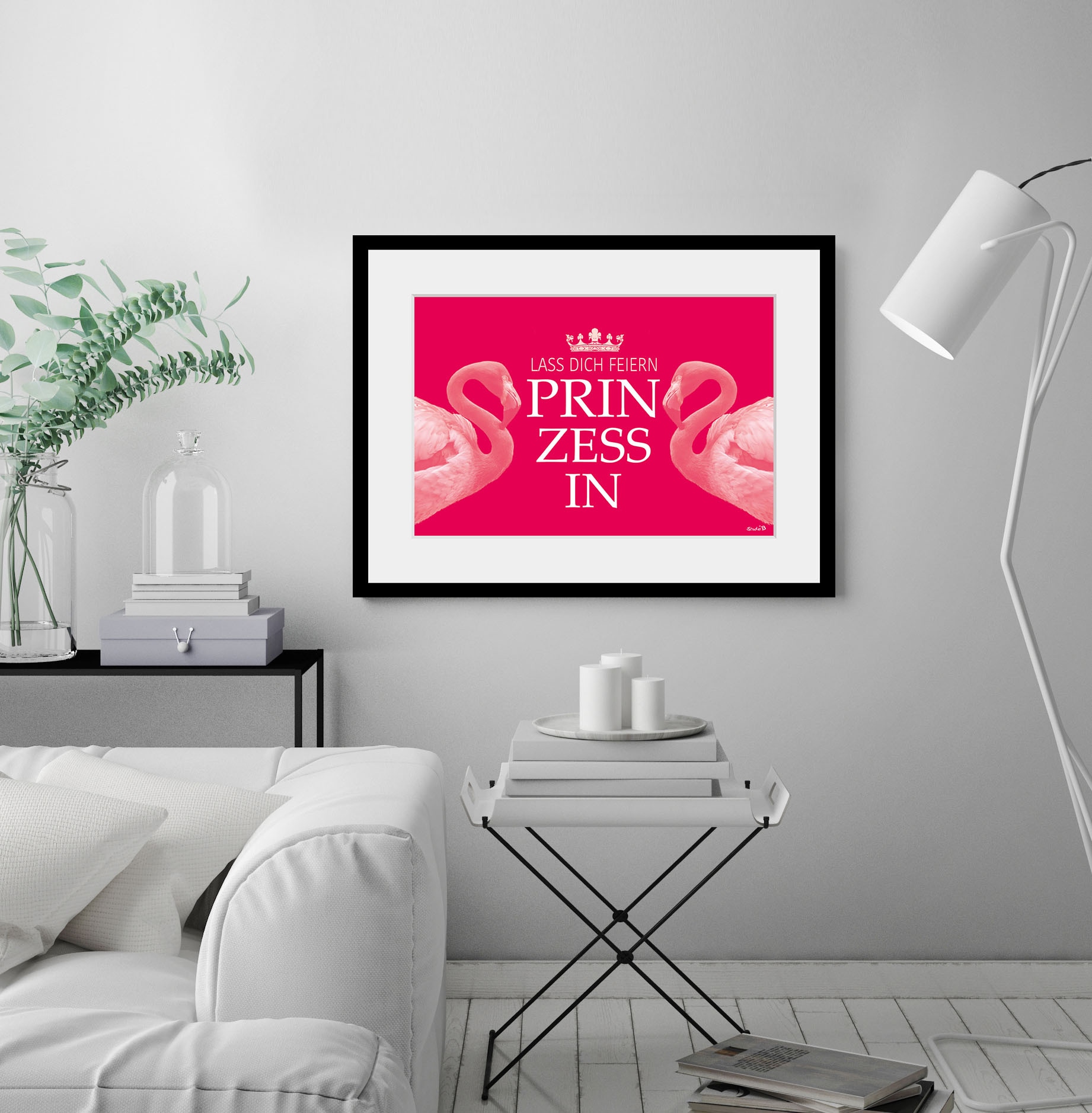 queence Bild »PRINZESSIN«, (1 St.), HD Premium Poster-Druck inkl. Holzrahmen