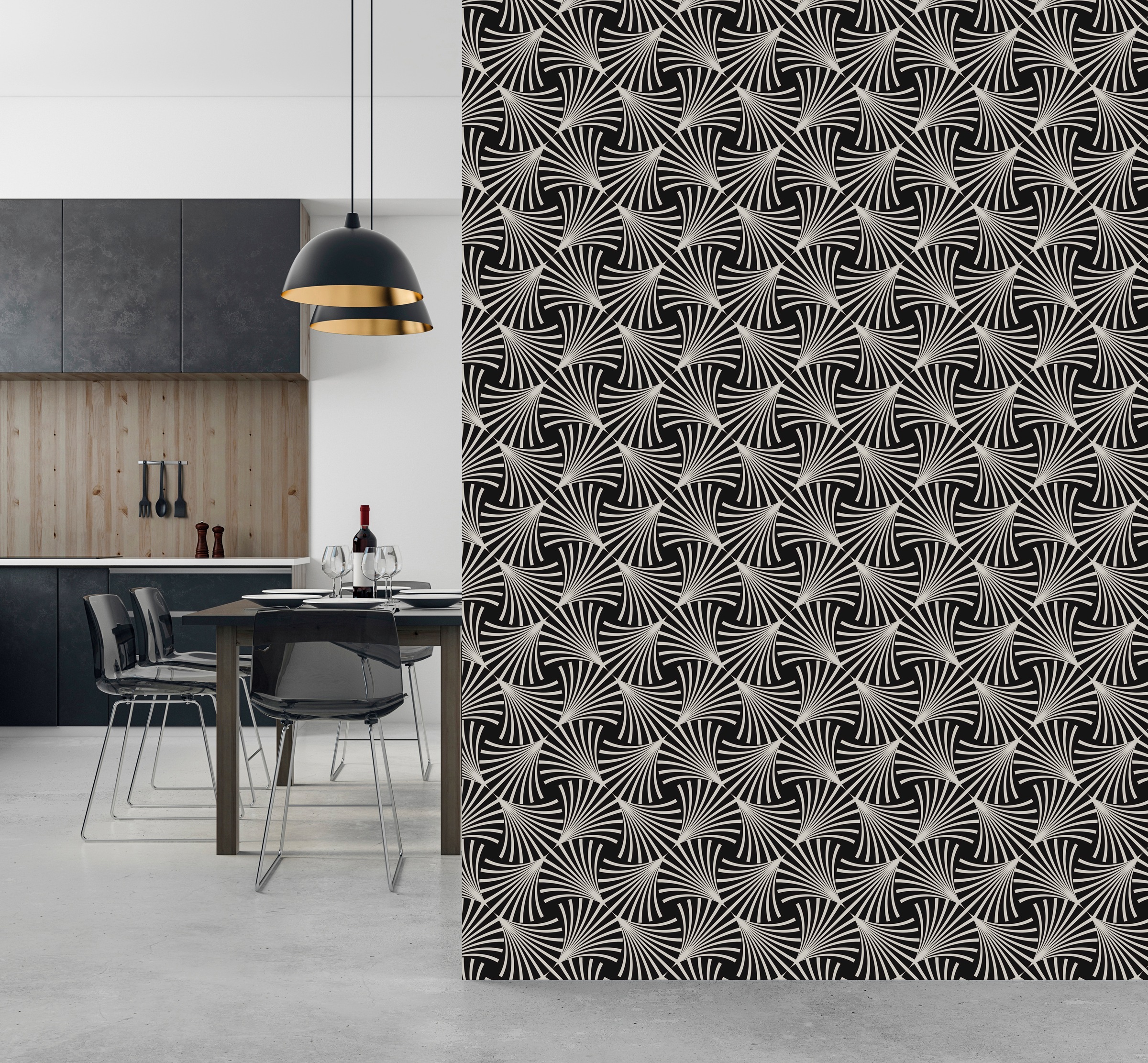 queence Vinyltapete »Philine« Farbverlauf | abstrakt | bedruckt | gemustert glatt 90x250cm, selbstklebend, kinderleichte Anbringung, , Sticker