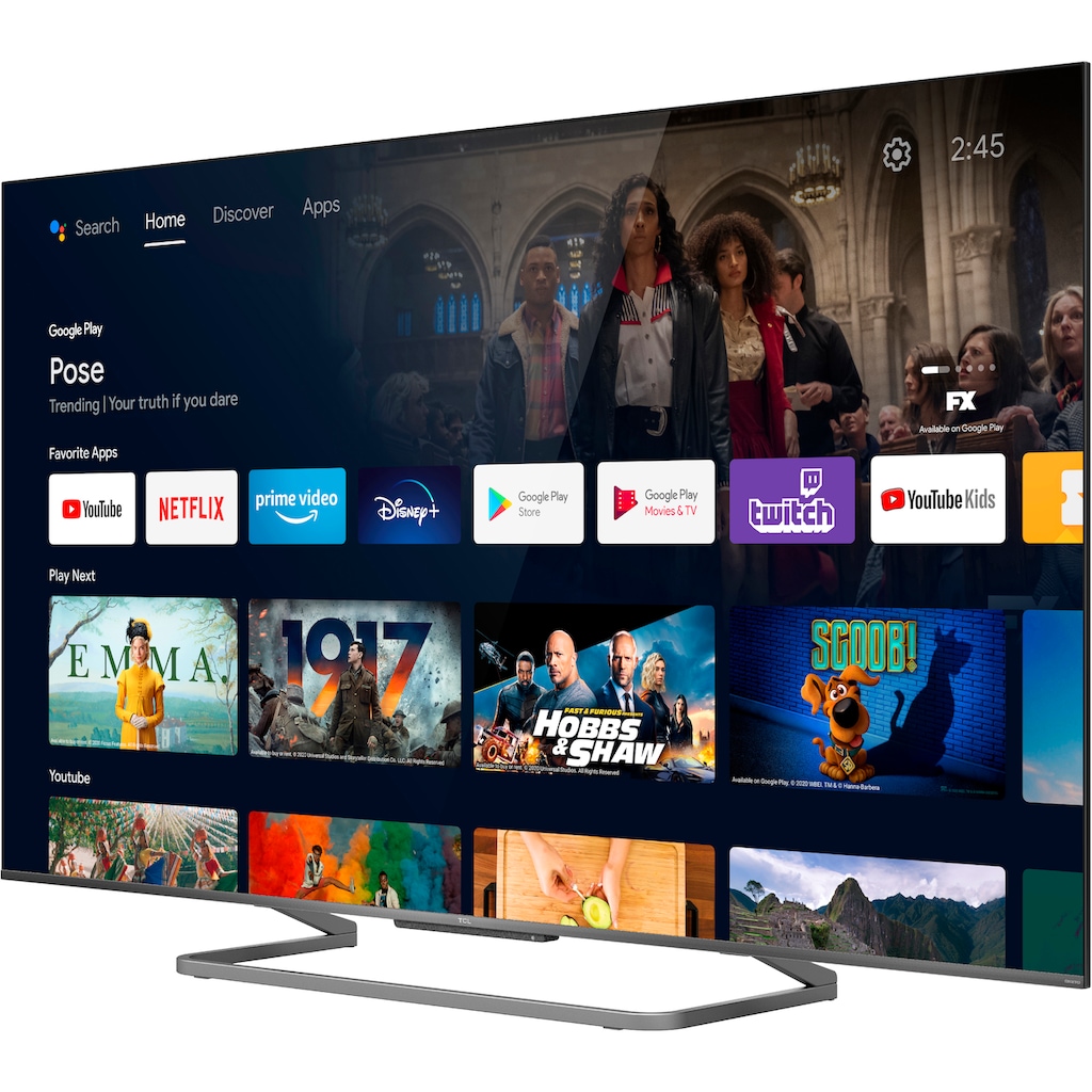 TCL QLED-Fernseher »75C728X1«, 189 cm/75 Zoll, 4K Ultra HD, Android TV