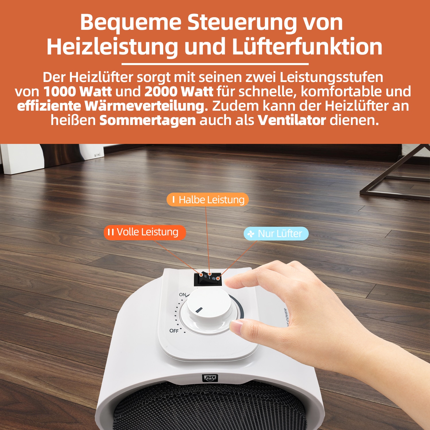 SHX Heizlüfter »SHX59PTC1800«, 1800 W, PTC-Keramik, 1800W