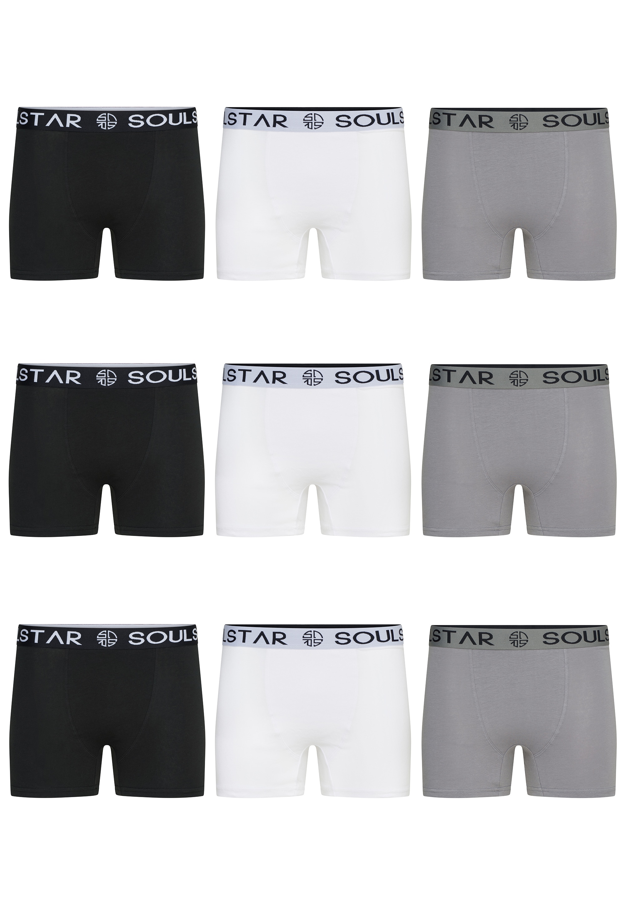 SOULSTAR Boxershorts »Basic Herren Unterhosen Unterwäsche Extra Weiches Material Männer« Packung, 9er-Pack, 9 Stk. Basic Herren Unterhosen Unterwäsche Extra Weiches Material Männer