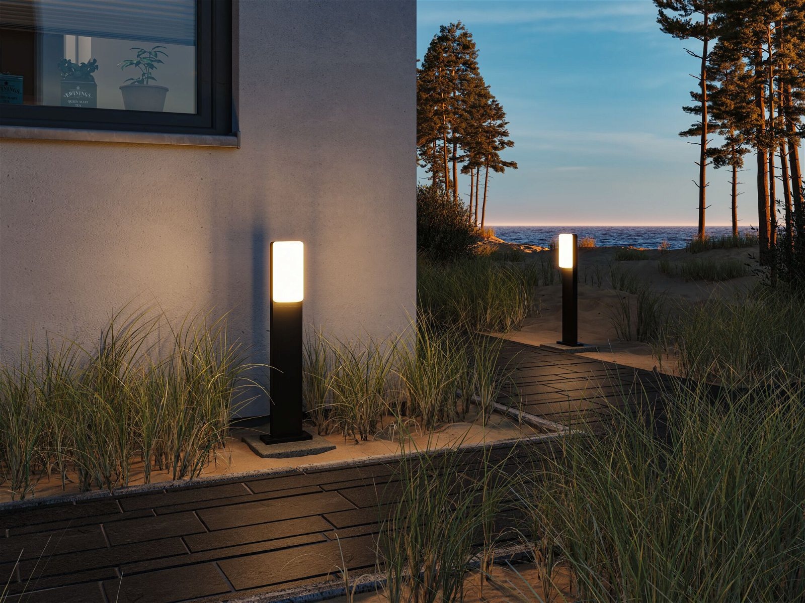 Paulmann LED Pollerleuchte »Bonnie IP44 600mm 3000K 8,5W 560lm 230VAnthrazit Aluminium«, 1 flammig