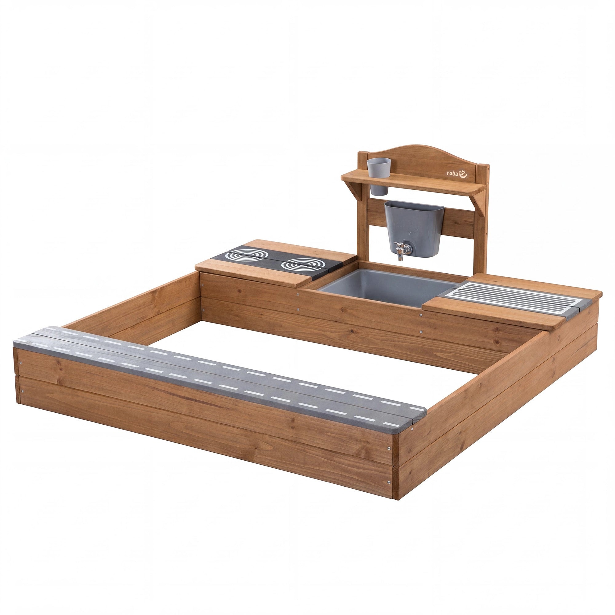 roba® Sandkasten »Outdoor+ Sandkasten mit Matschküche«