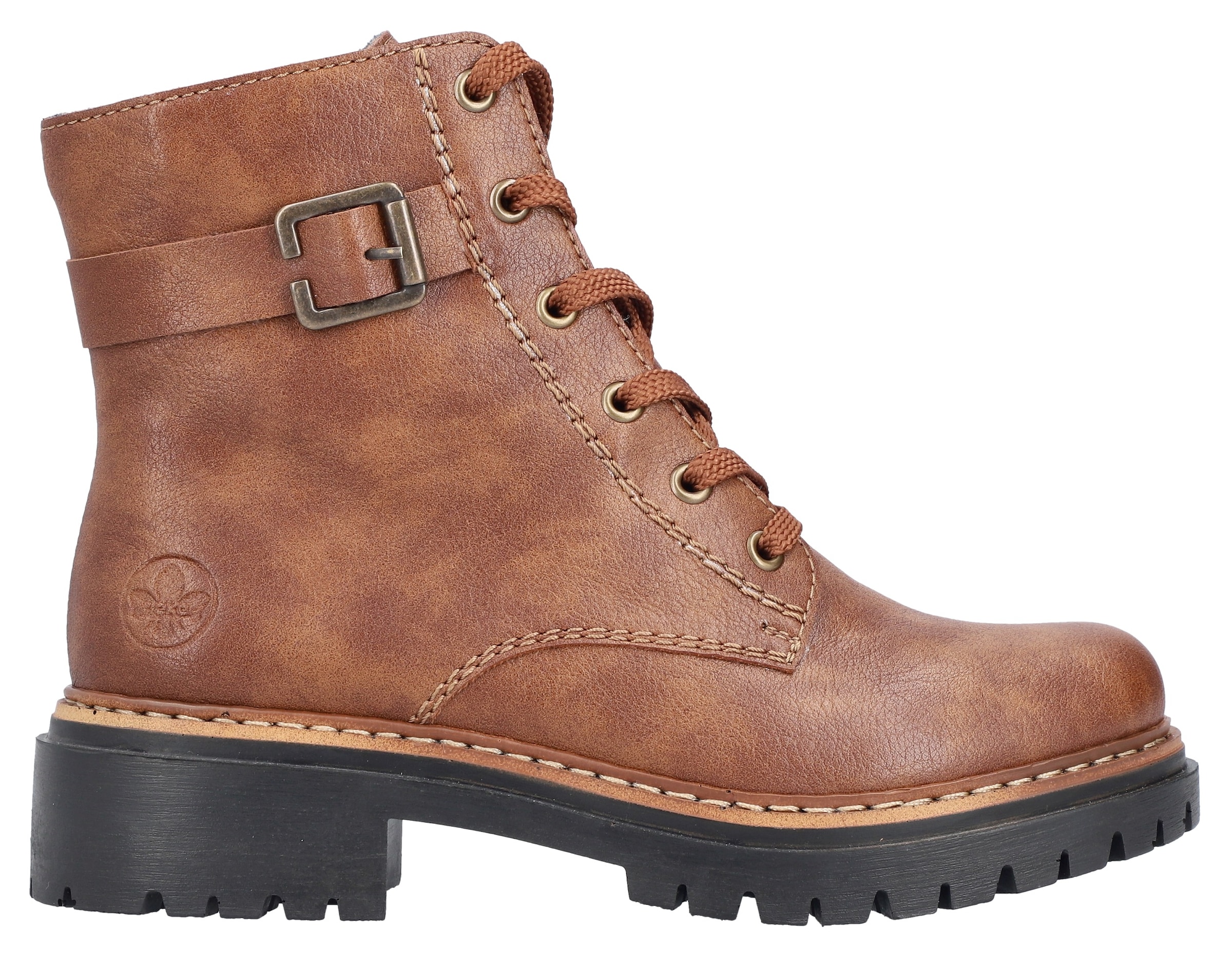 Rieker Schnürboots  , Winterstiefel, Boots mit kontrastfarbener Rahmennaht