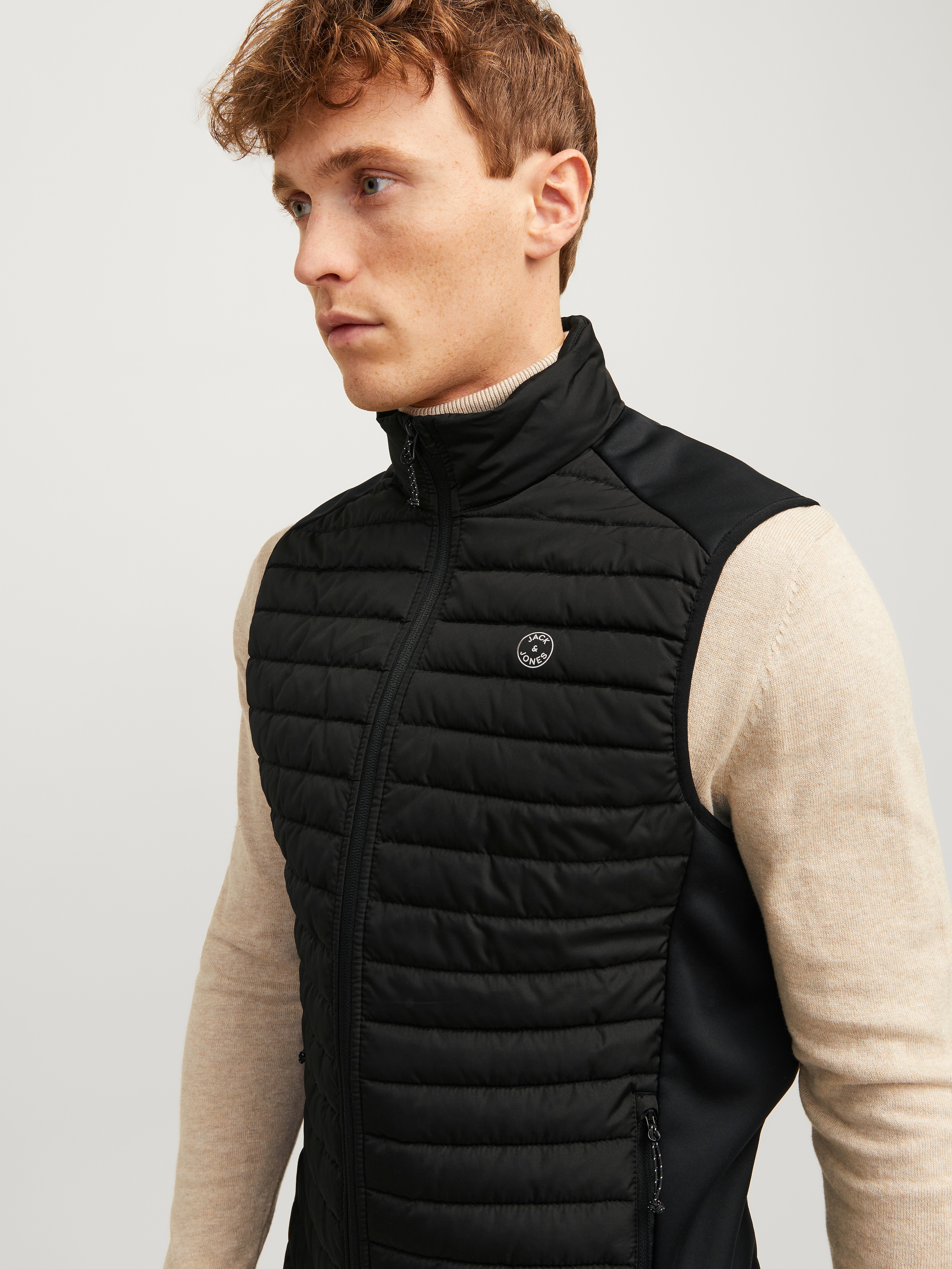 Jack & Jones Steppweste »JJEMULTI BODYWARMER COLLAR NOOS« normal, Polyester, ohne Kapuze