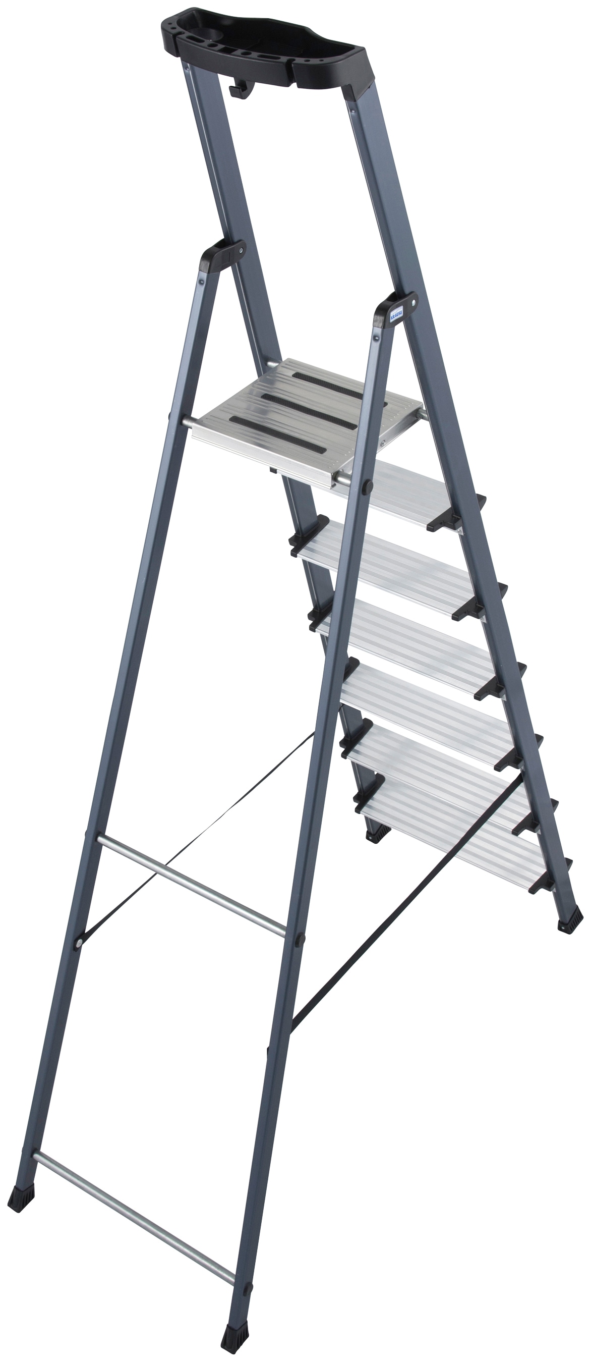 KRAUSE Stehleiter »Securo«, Alu eloxiert, 1x7 Stufen, Arbeitshöhe ca. 350 cm